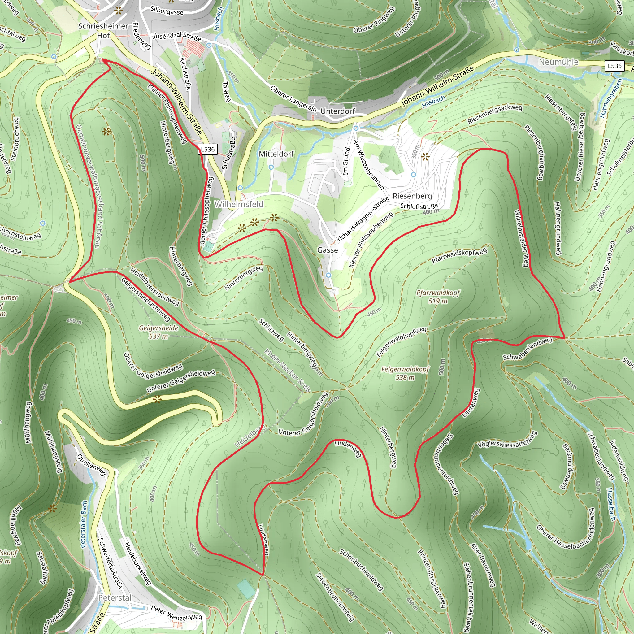 Brunnen Wanderweg mobile static map