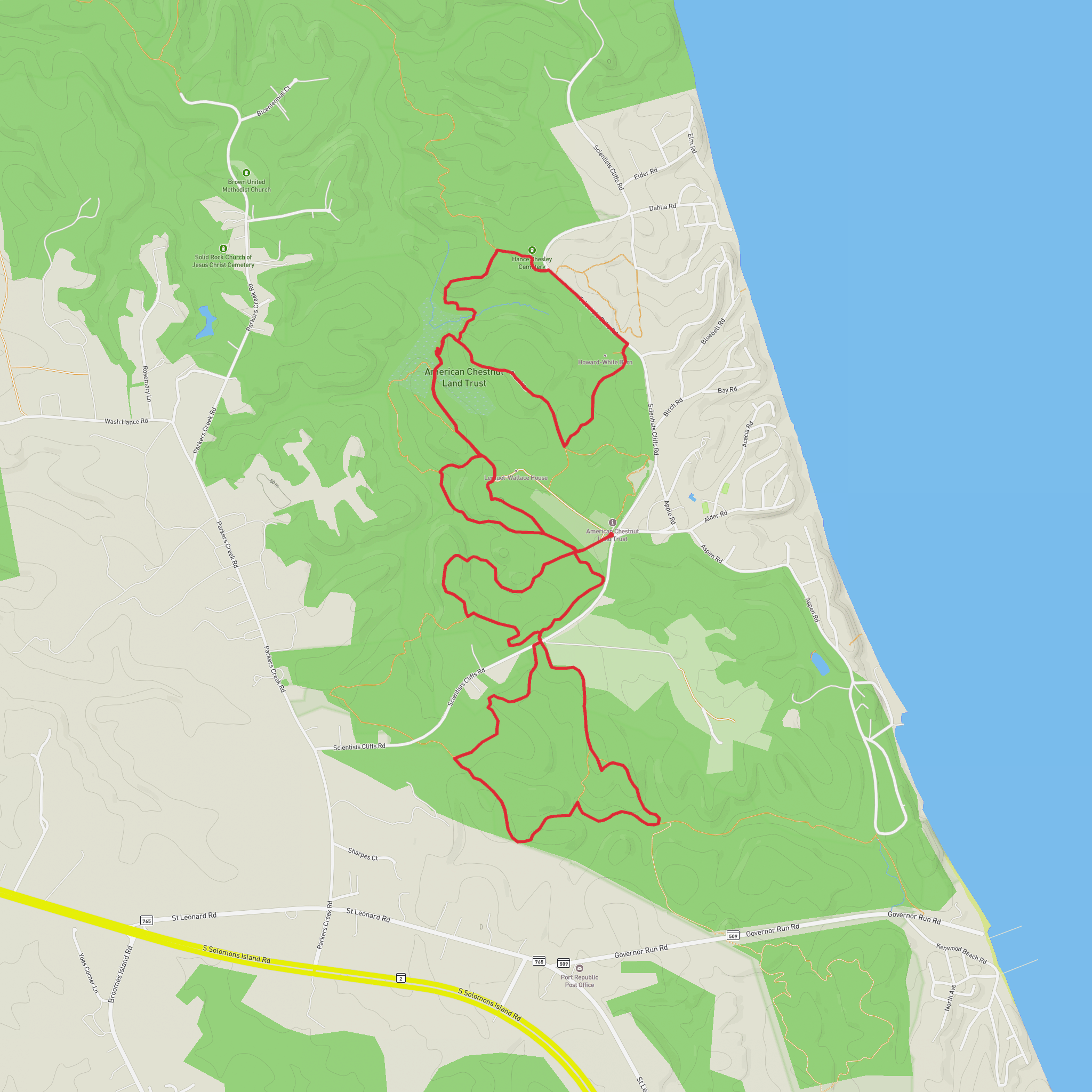 Cemetery Lane, Gravatt Lane,Flint Trail and Easter Trail mobile static map
