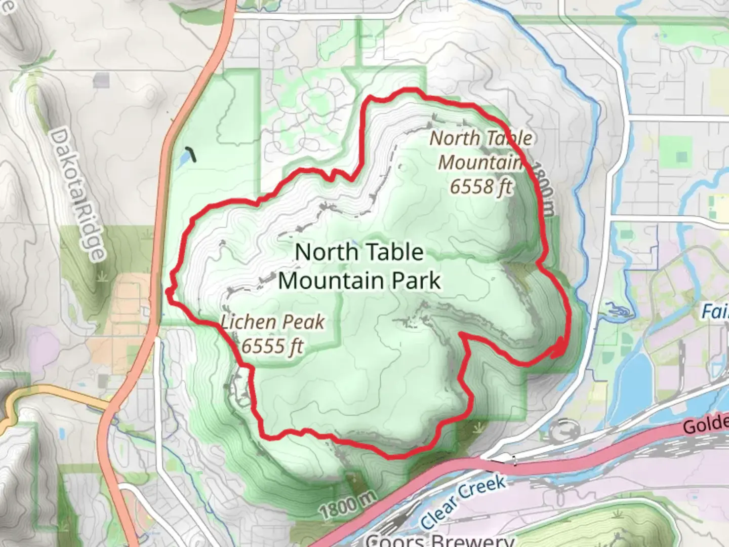 An image depicting the trail North Table Loop Trail and its surrounding area.