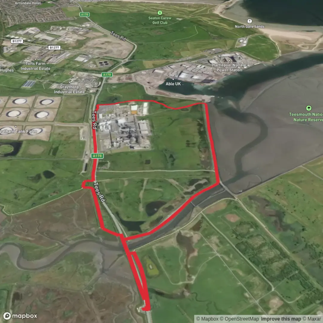 An image depicting the trail Tees Estuary Circular and its surrounding area.