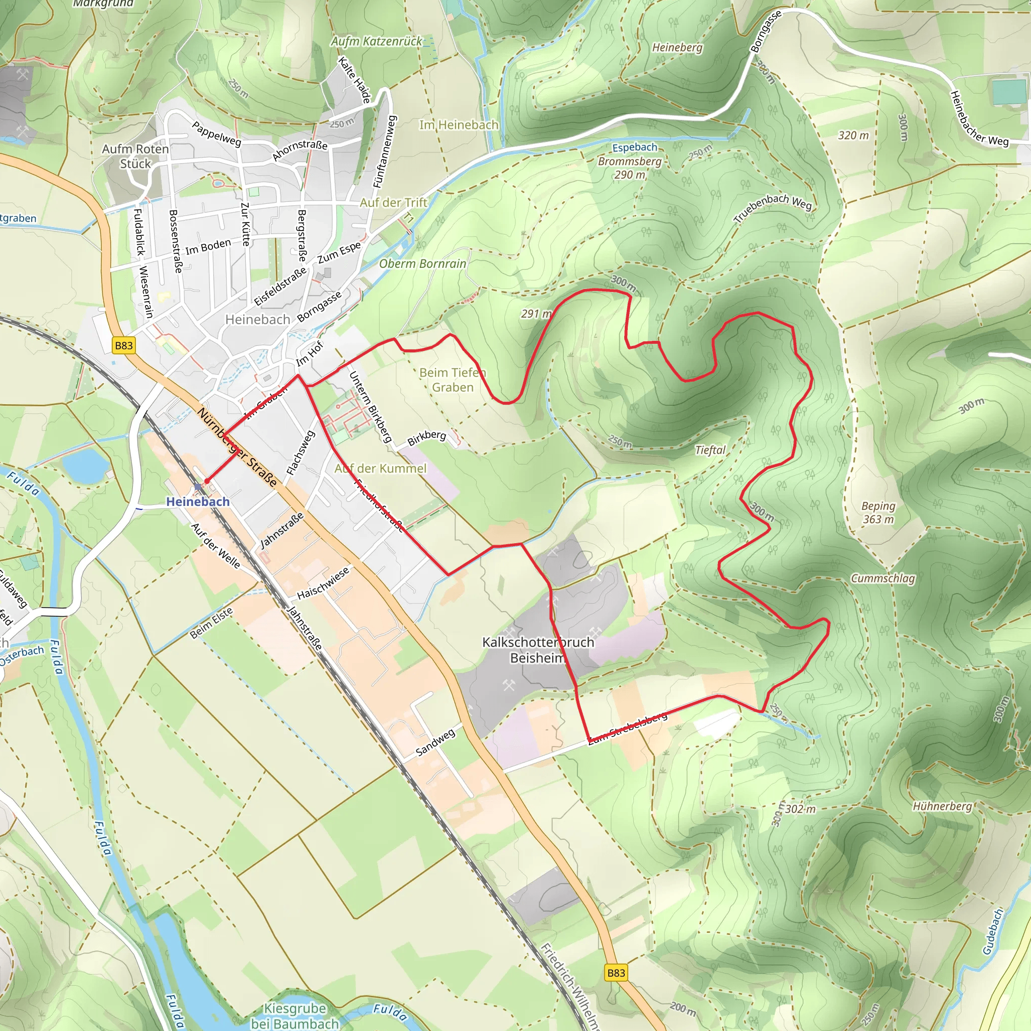 Liebesbuchen Weg mobile static map