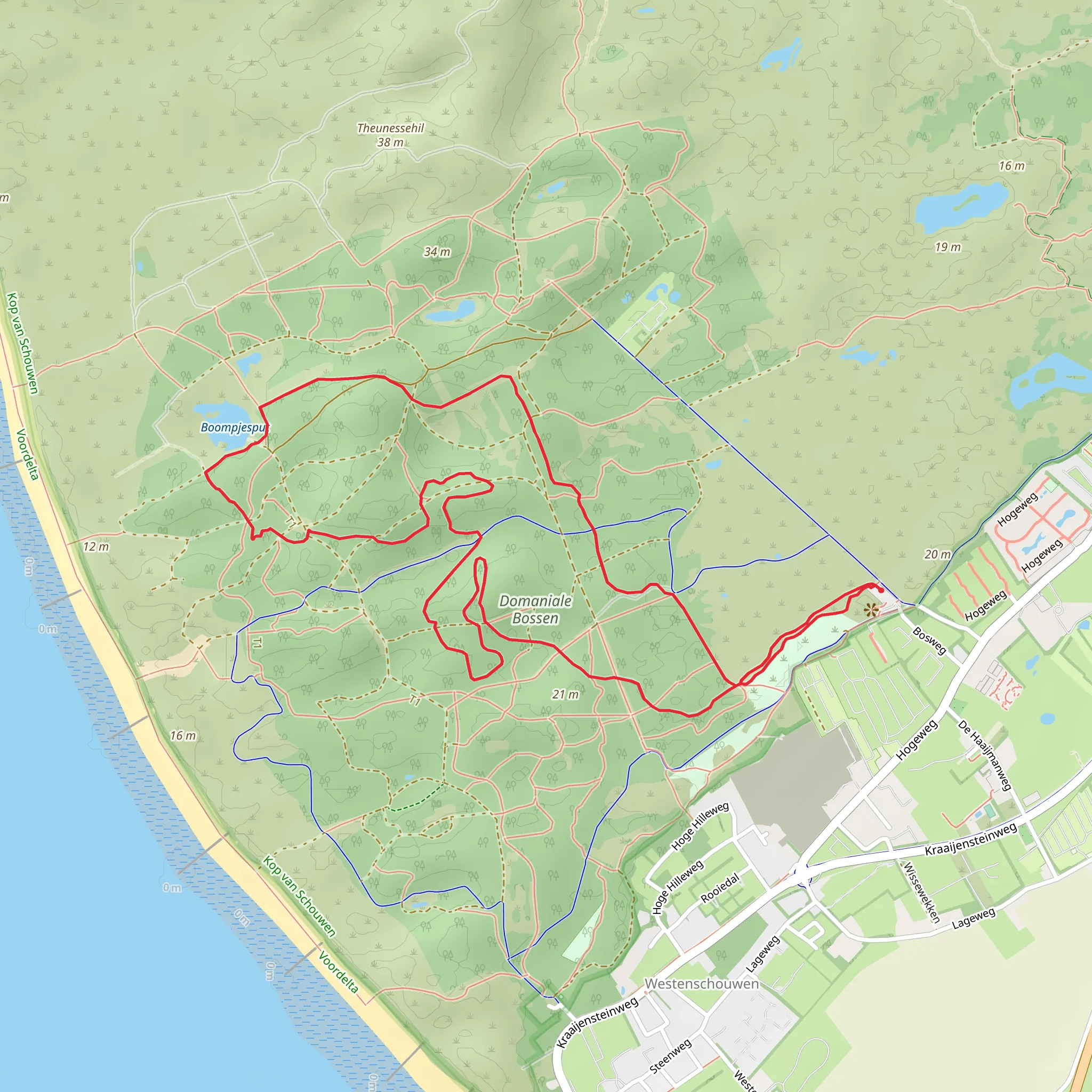 Domaniale Bossen Loop mobile static map