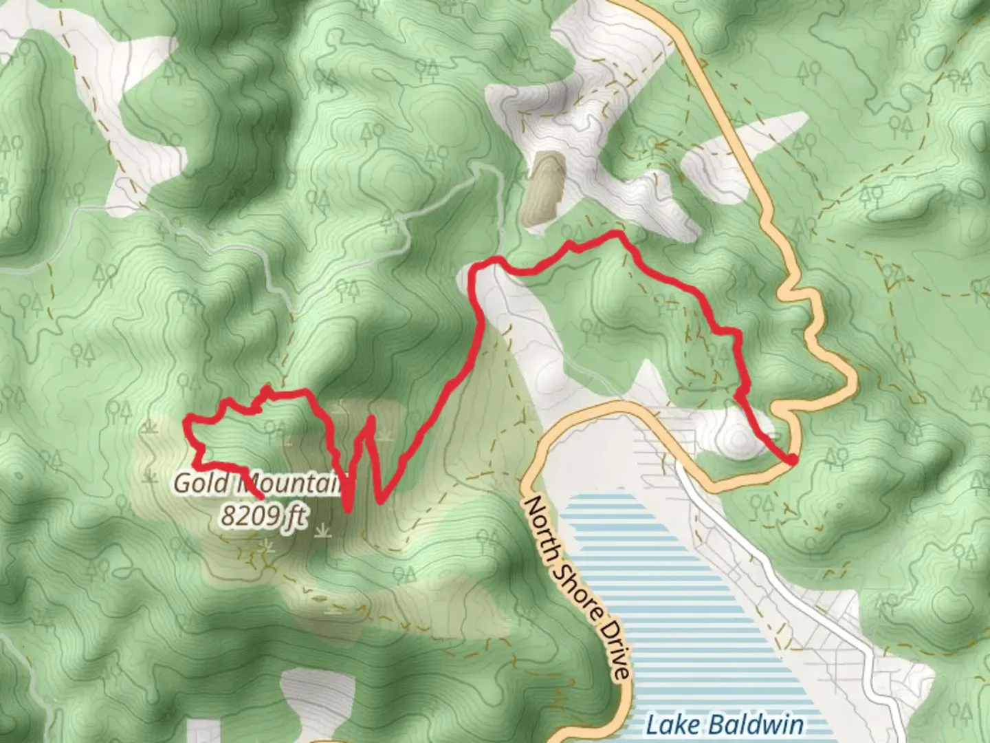 An image depicting the trail Gold Mountain via Pacific Crest Trail and its surrounding area.