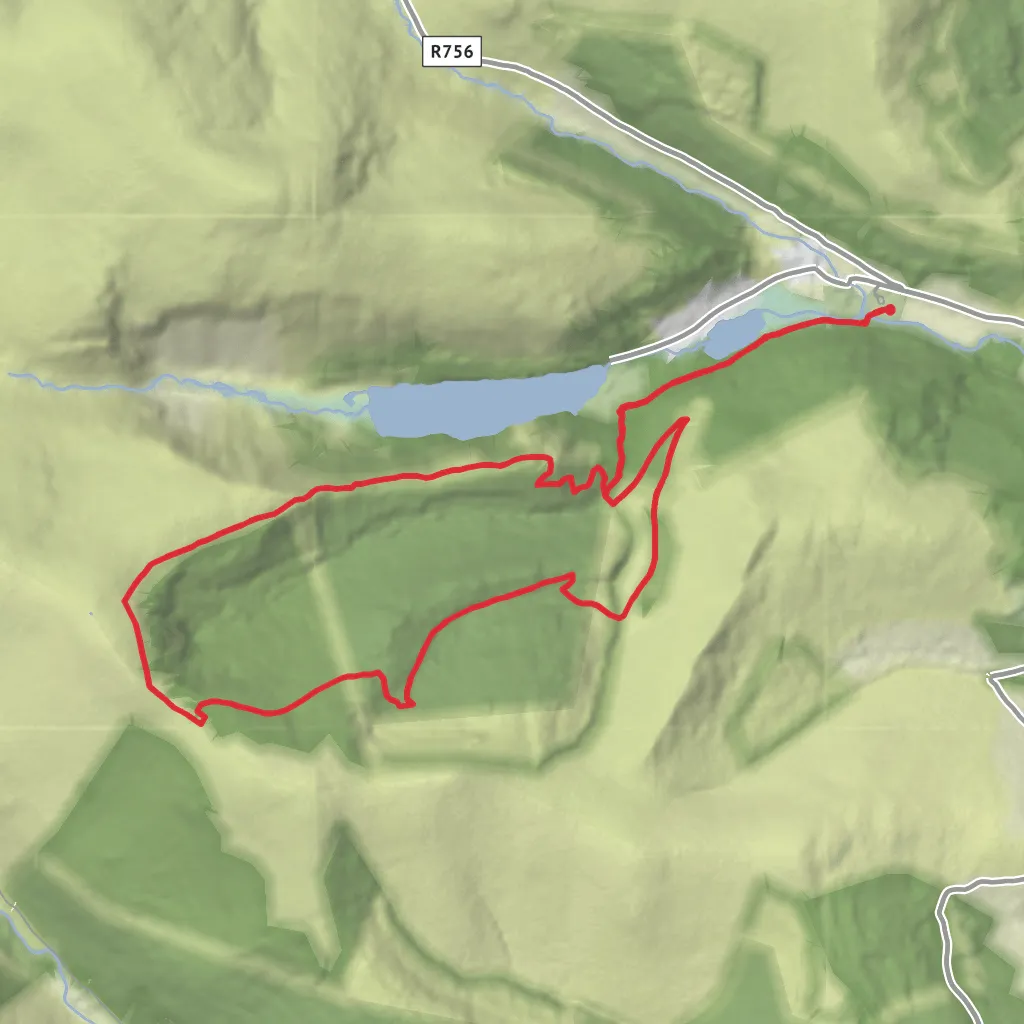 Glendalough Red Route mobile static map