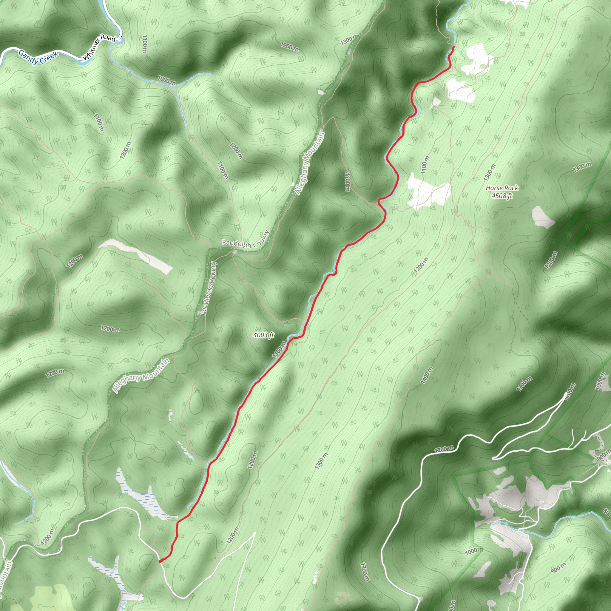 Seneca Creek Trail mobile static map