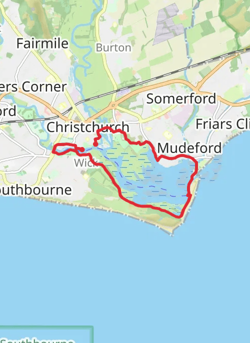 Christchurch Saturday morning stroll mobile static map