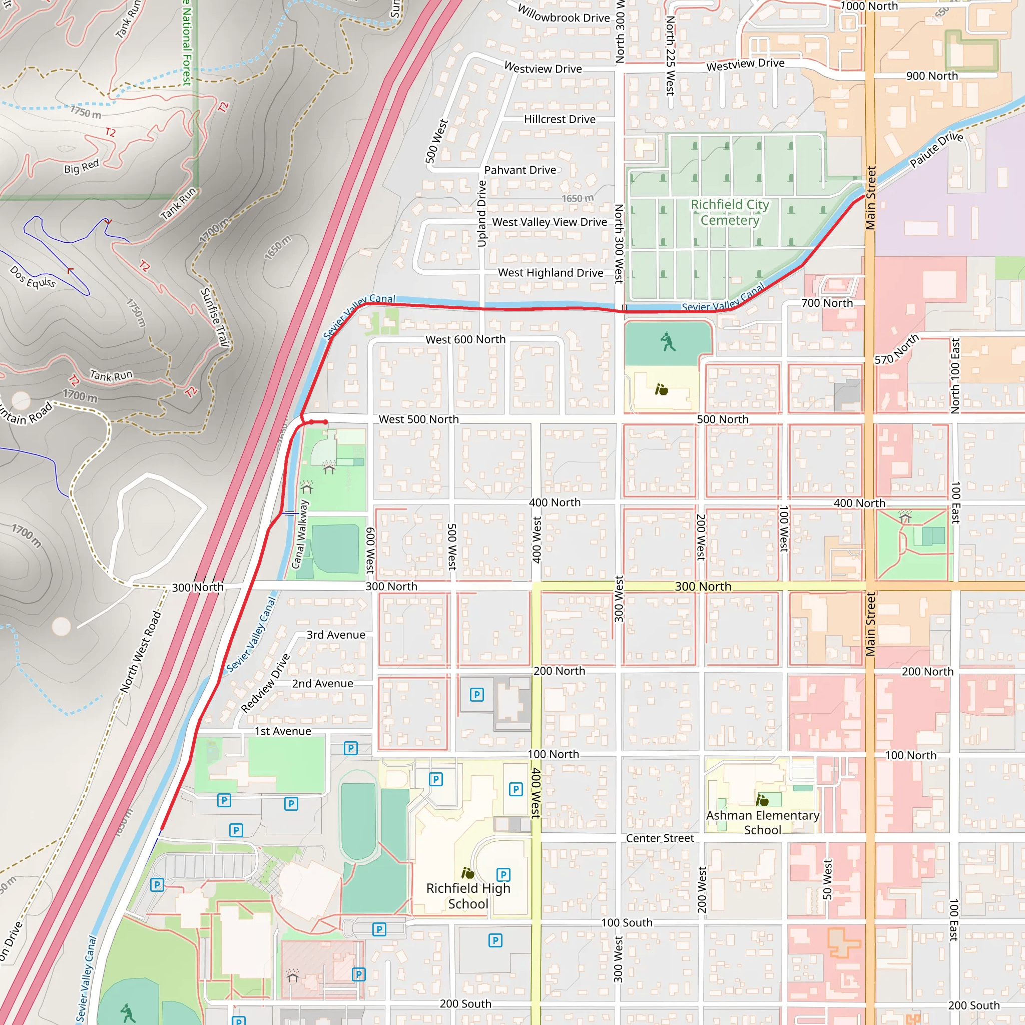 Richfield Lion's Park mobile static map