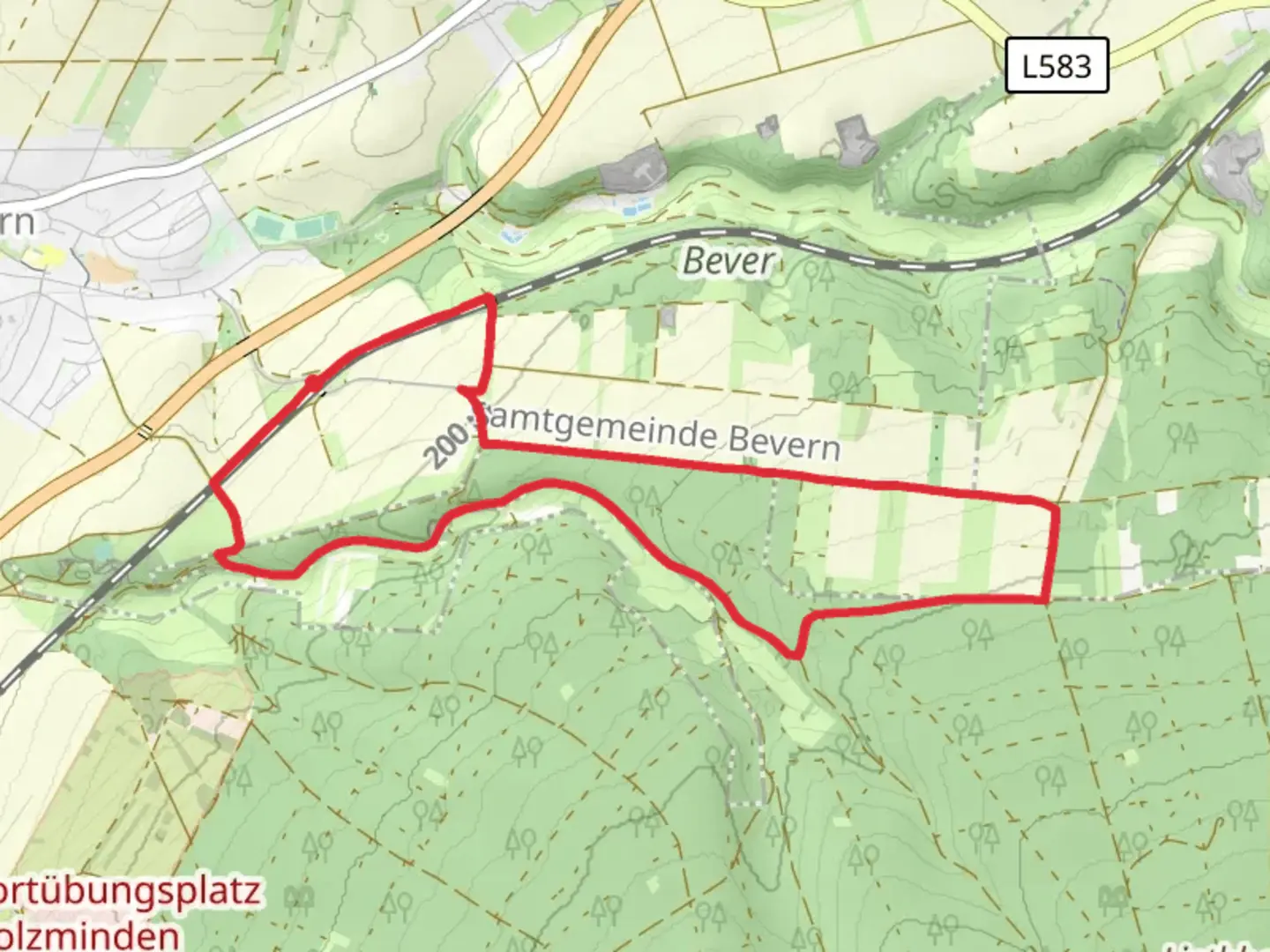 An image depicting the trail Liethbergstraße Loop and its surrounding area.