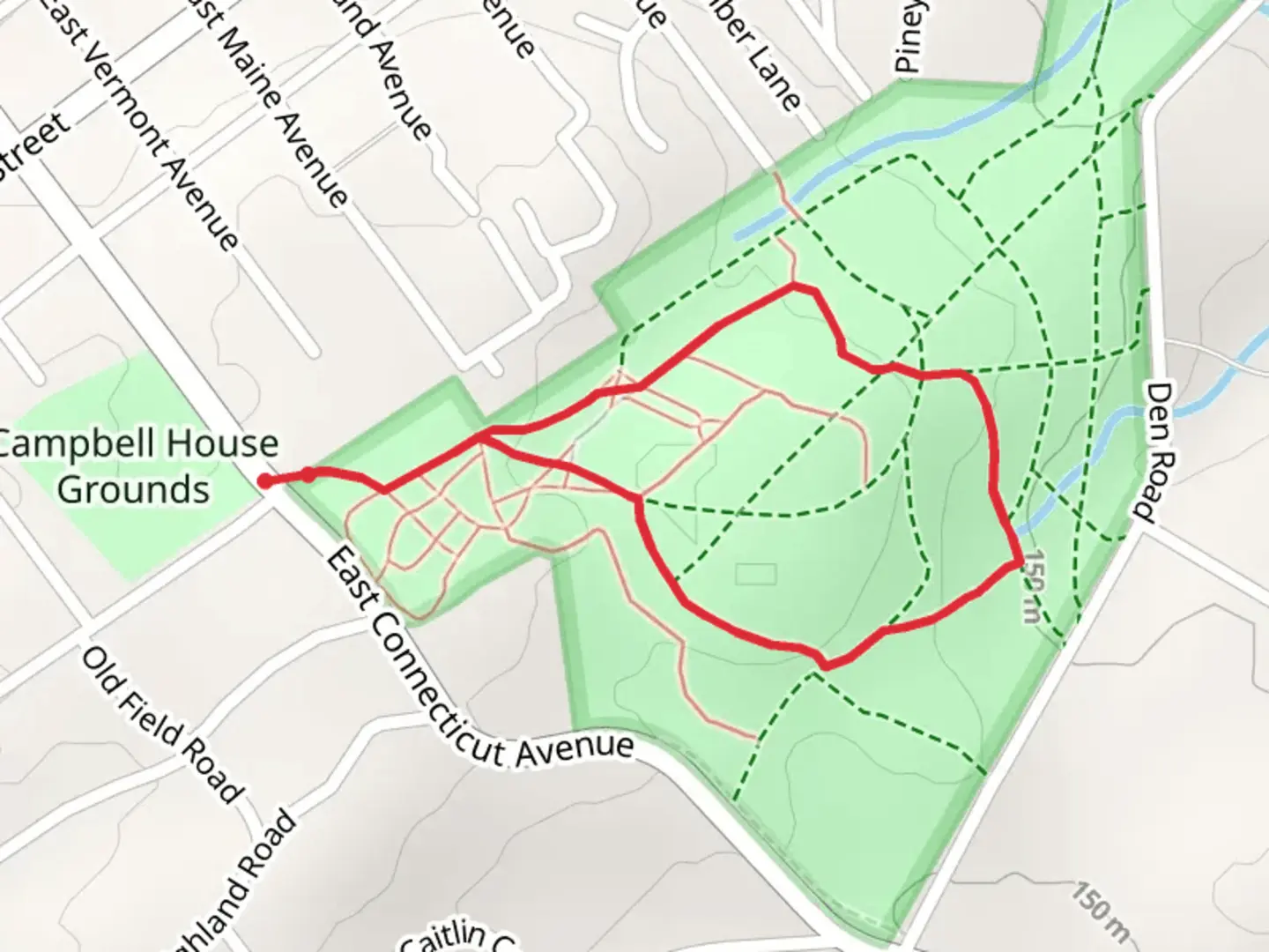 An image depicting the trail Boyd Tract and Round Timber Loop Trail and its surrounding area.