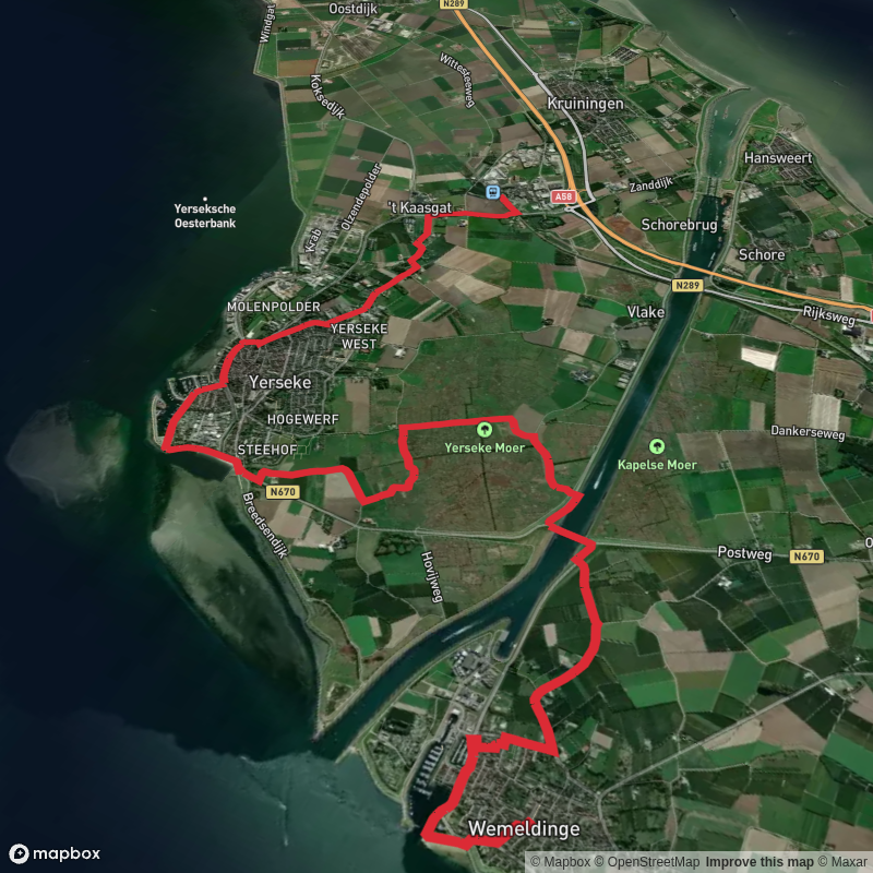 Wemeldinge to Kruiningen Yerseke via De Breede and Oosterschelde