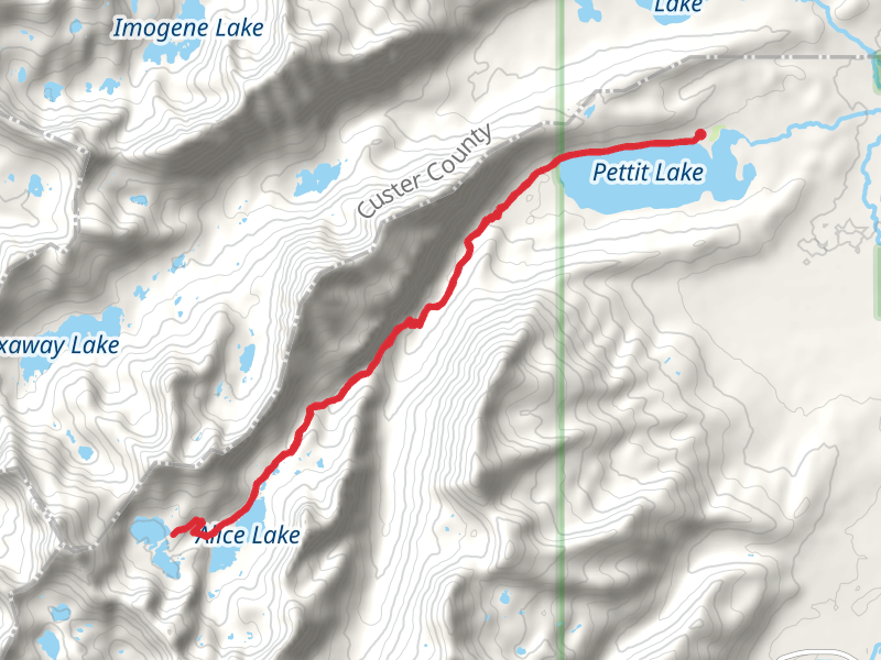 Twin Lakes, Pettit Lake and Pettit Creek Trail