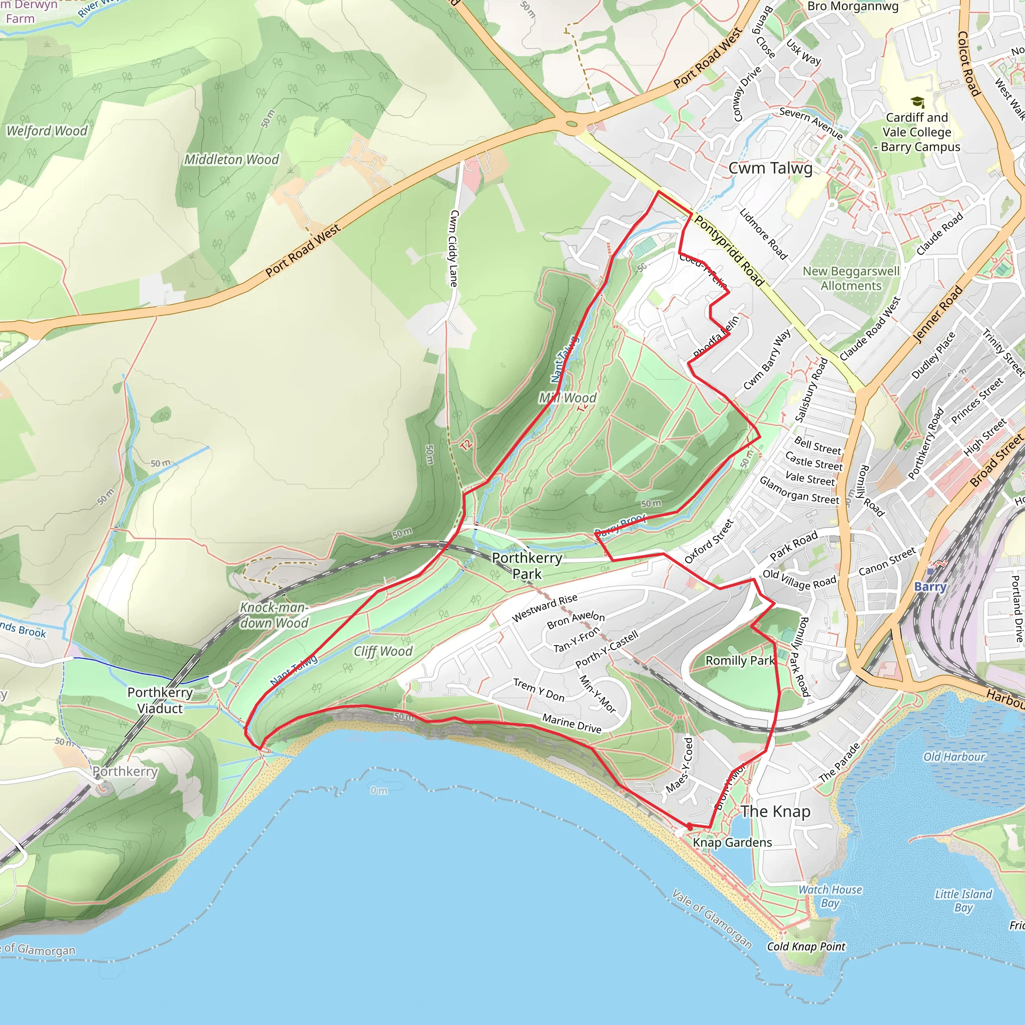Valeway 4 (West Barry) mobile static map