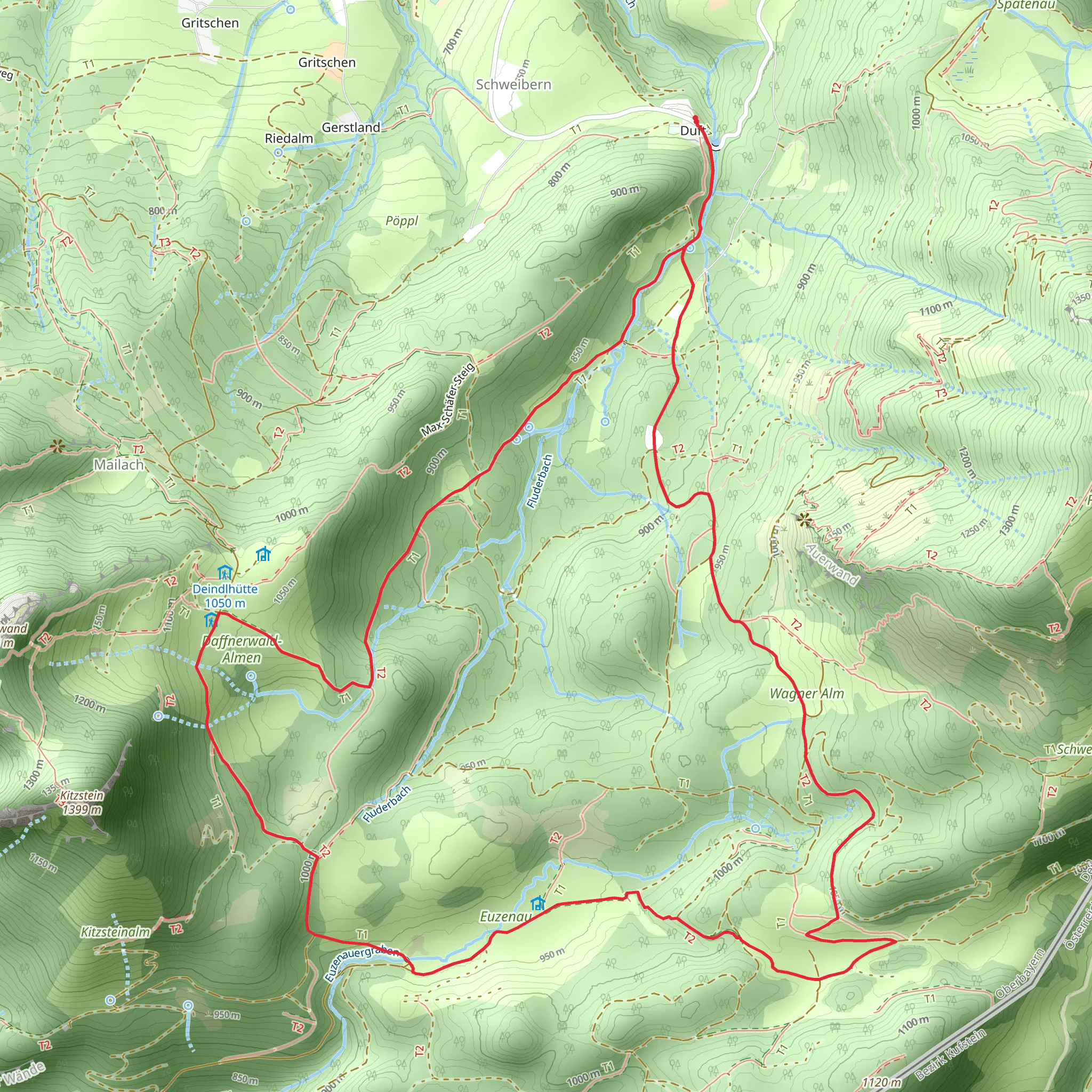 Samerberg and Nussdorf Loop mobile static map