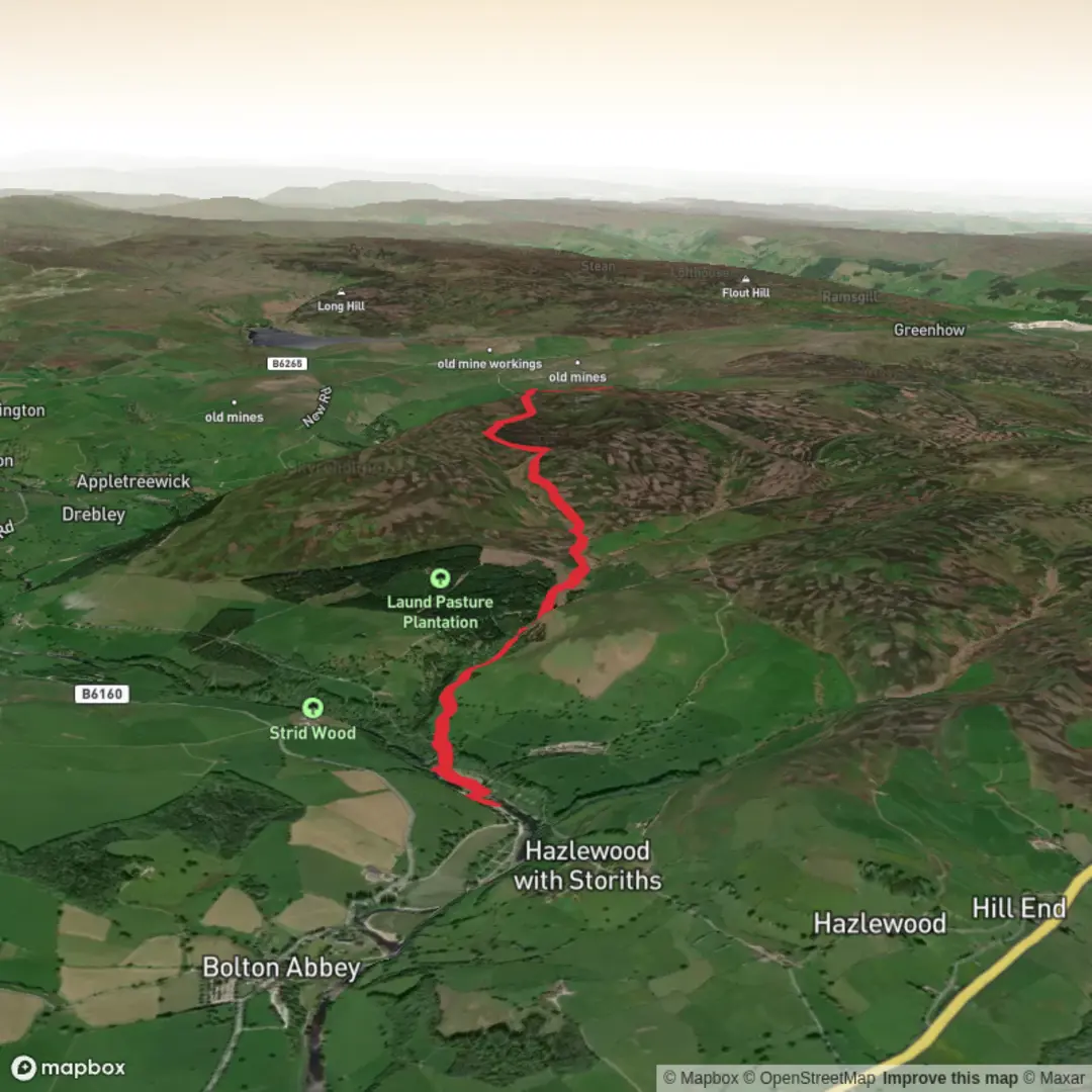 An image depicting the trail Simon’s Seat and the Valley of Desolation and its surrounding area.