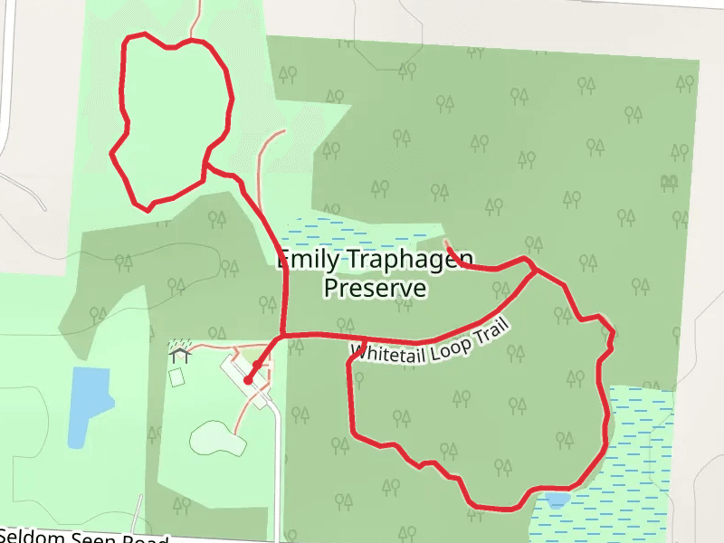 Meadow Trail and Whitetail Loop Trail in Emily Traphagen Preserve