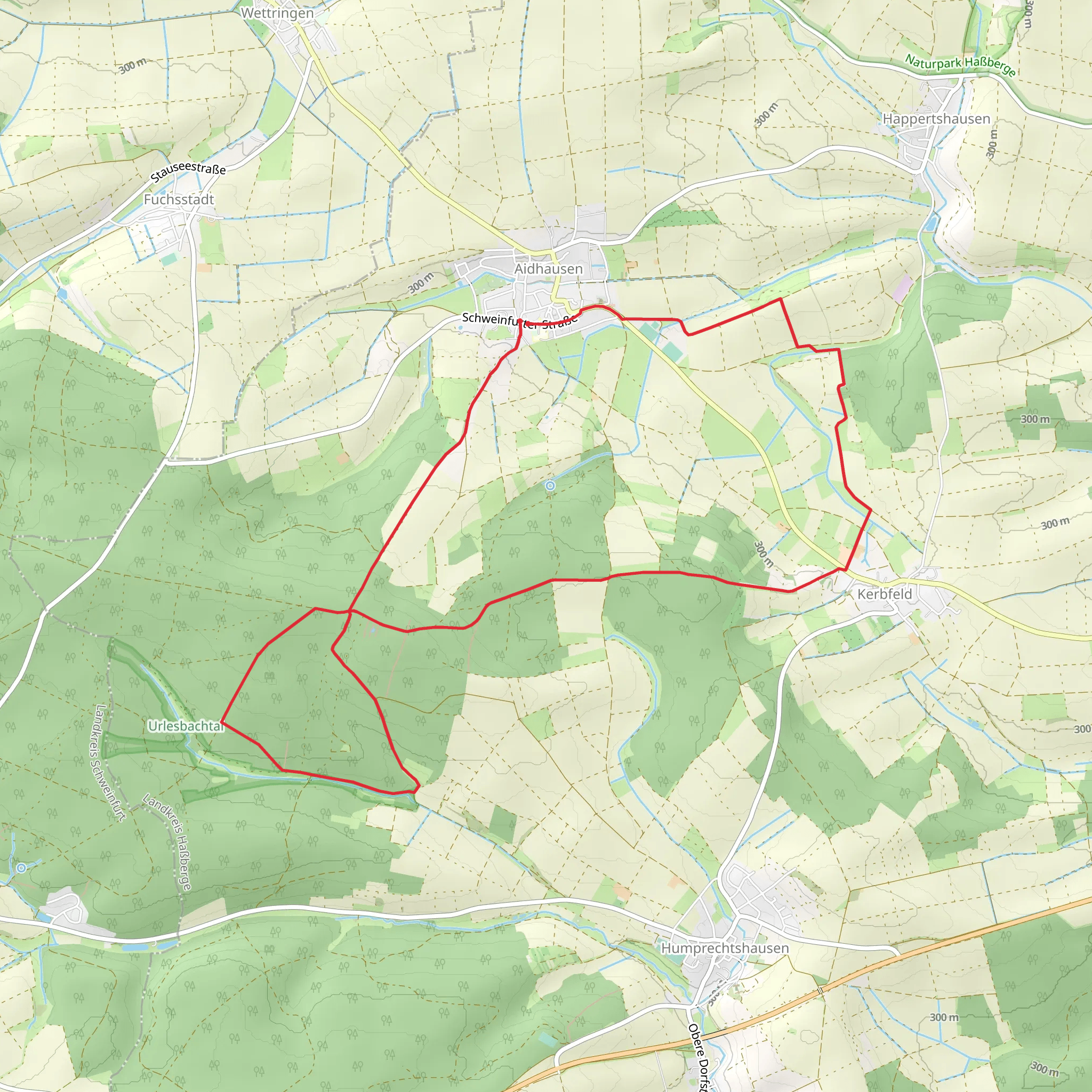 Lauftour AID 1 mobile static map
