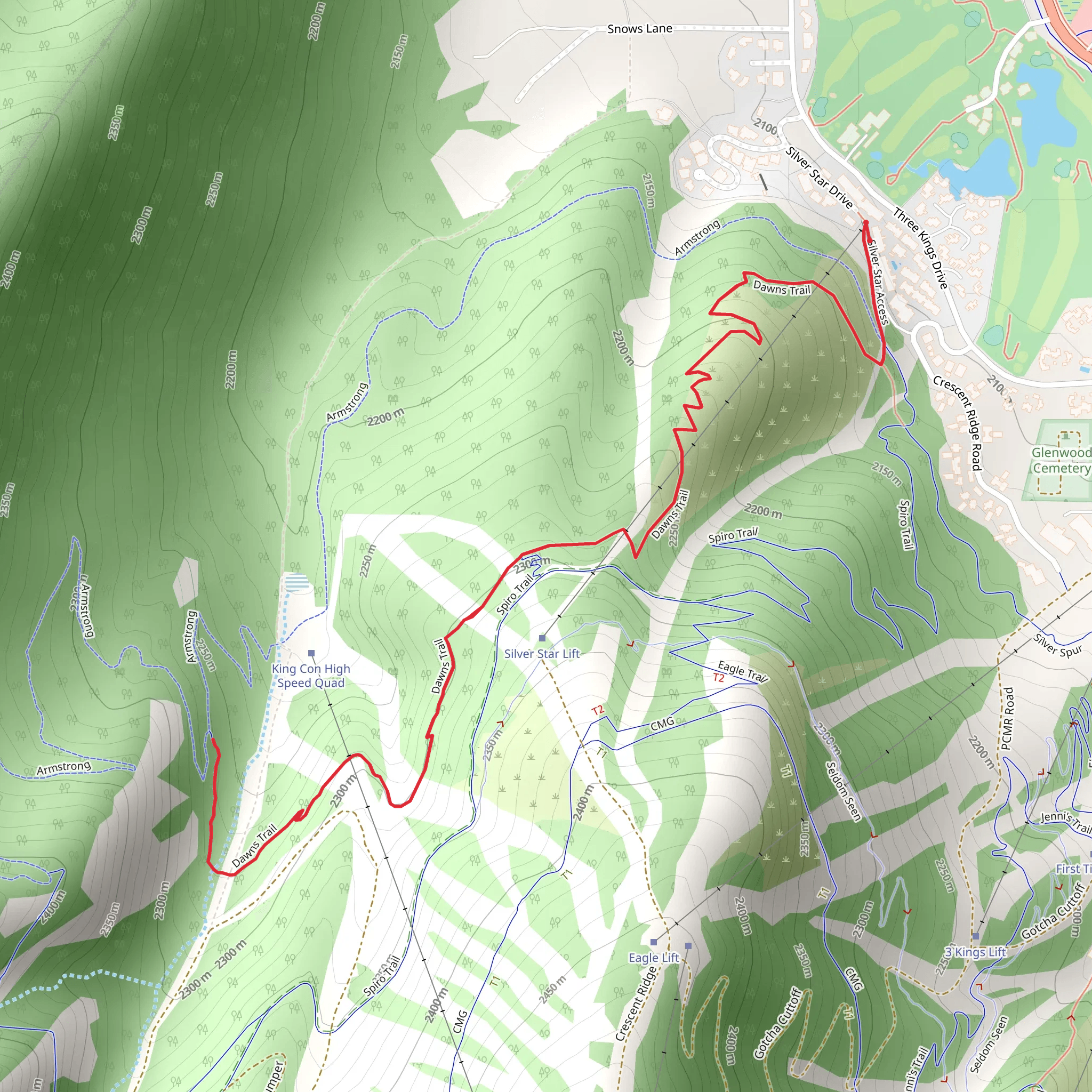 Dawns Trail mobile static map