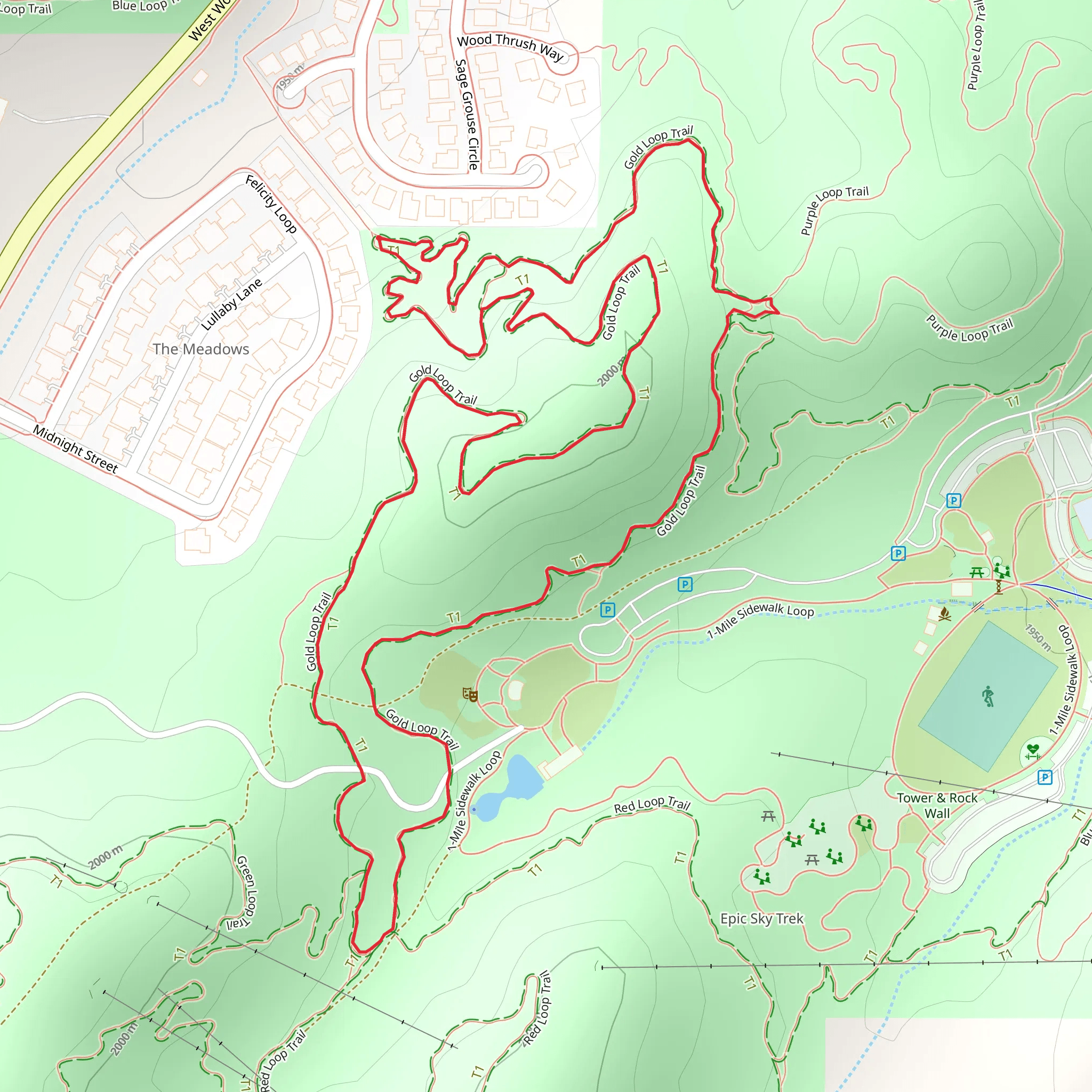 Gold Loop Trail mobile static map