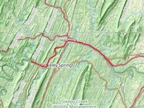 Pearre to Big Pool via Western Maryland Rail Trail