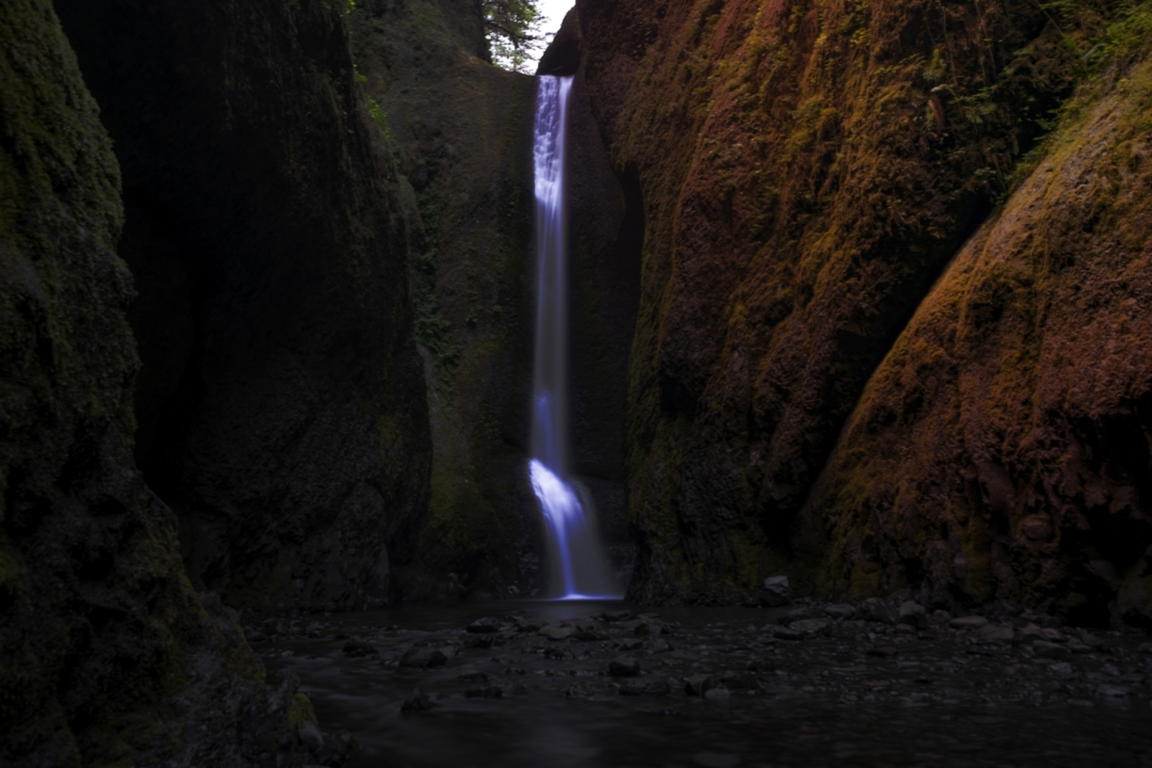 An image depicting the trail Triple and Oneonta Falls via Oneonta Trail and its surrounding area.