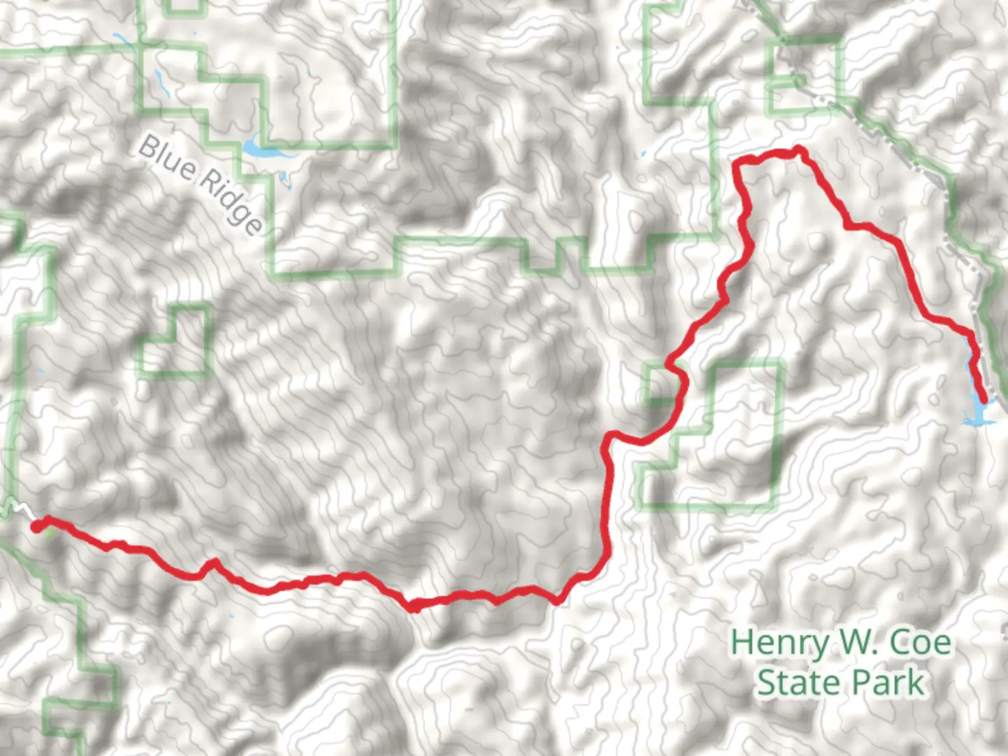 An image depicting the trail Mississippi Lake via Corral Trail and its surrounding area.