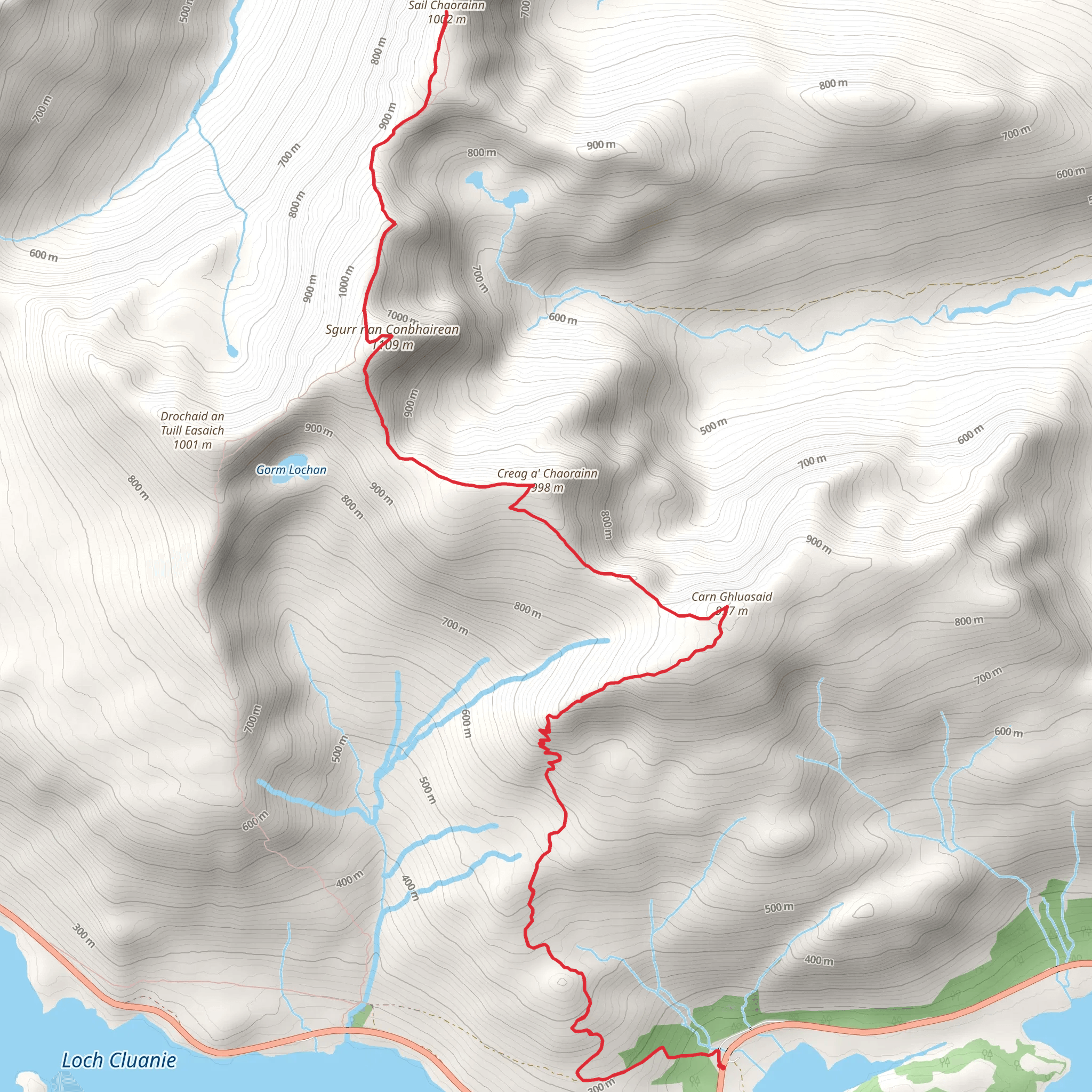 Sàil Chaorainn mobile static map