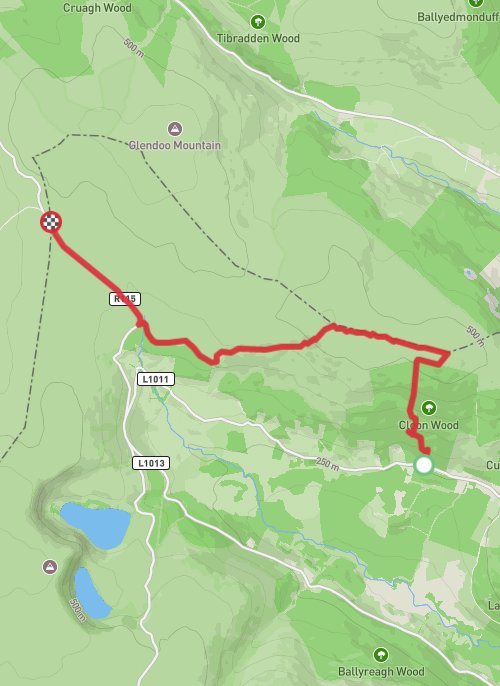 A map preview of the recording Hike on 03-06-2024 07:55 a.m..