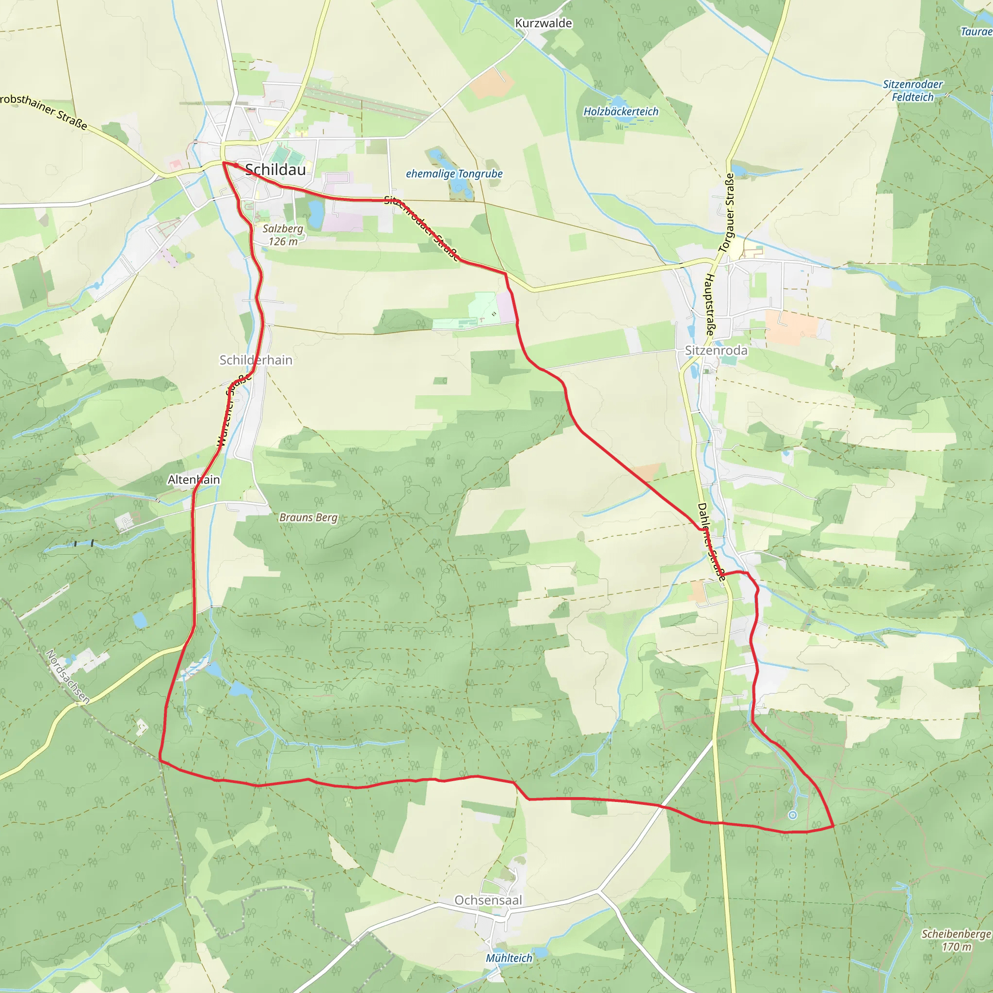 Schildau South Loop mobile static map