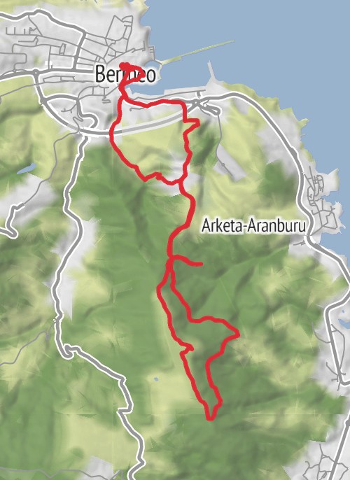 Hike from Bermeo mobile static map