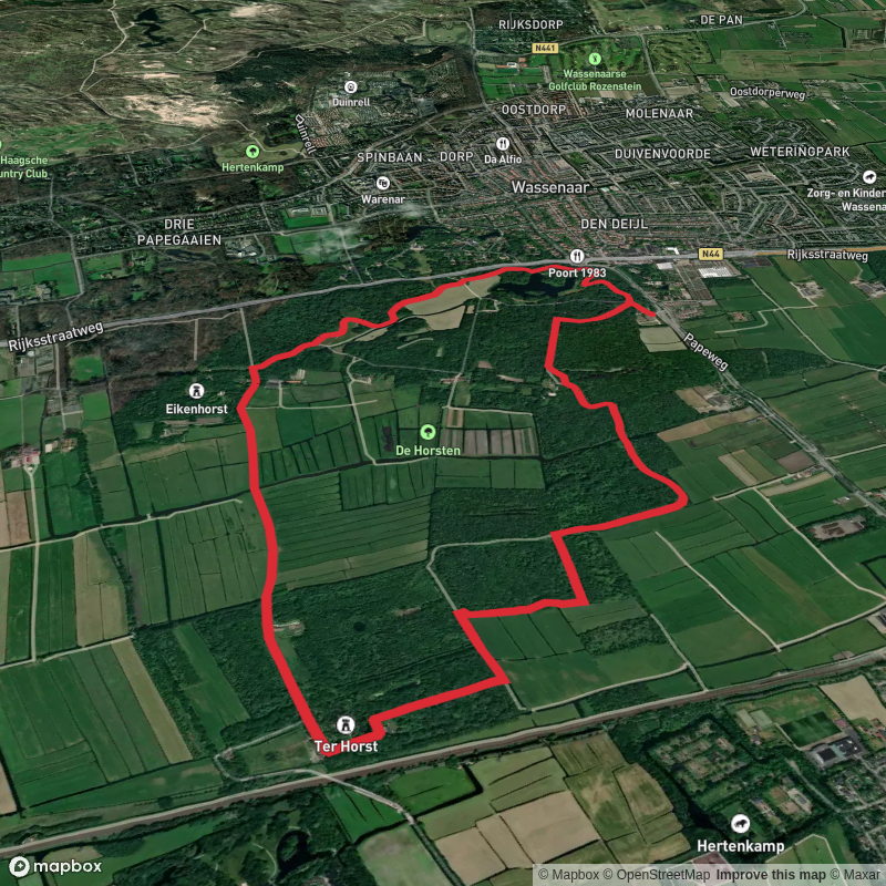 Geel, Marskramerpad and Blauw Loop