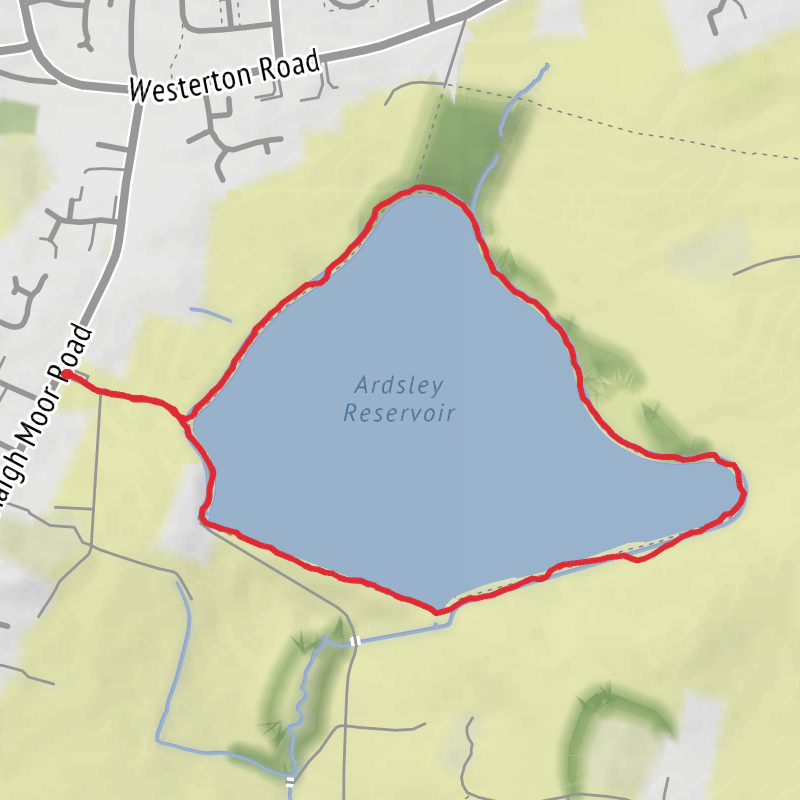 A map preview of the recording Ardsley Reservoir Loop.