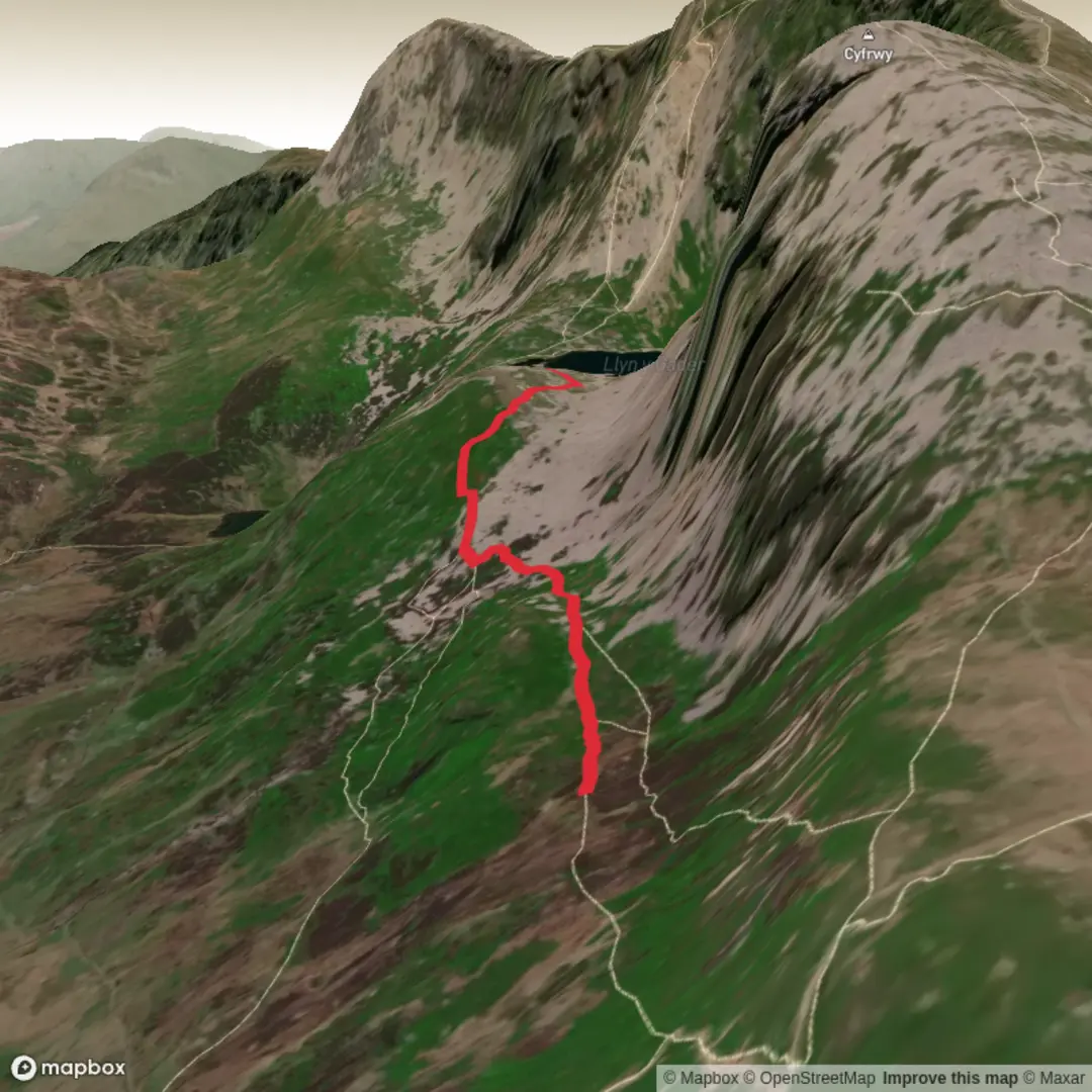 An image depicting the trail Eryri National Park - Aug 22 and its surrounding area.