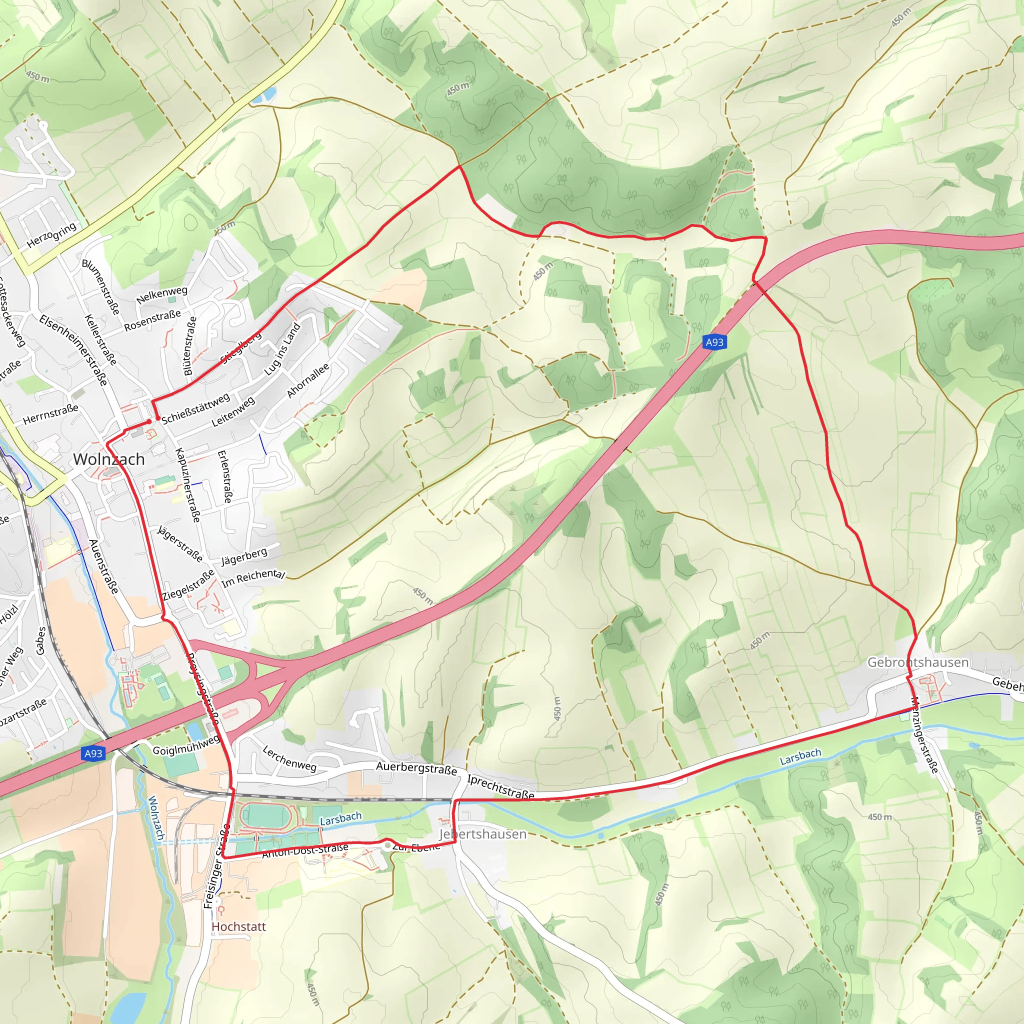 Wanderweg 80 mobile static map