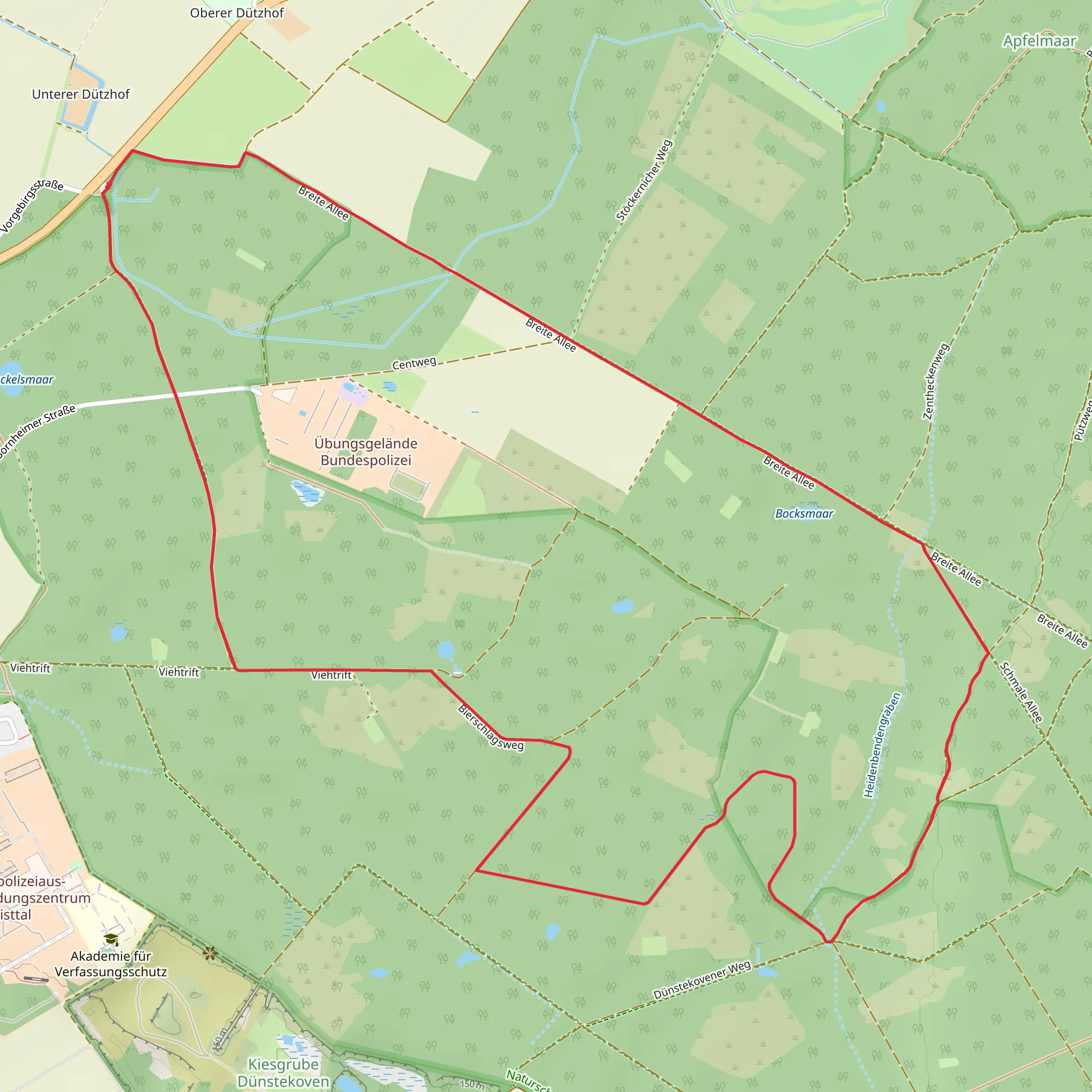Kottenforst Loop via Eiserner Mann mobile static map