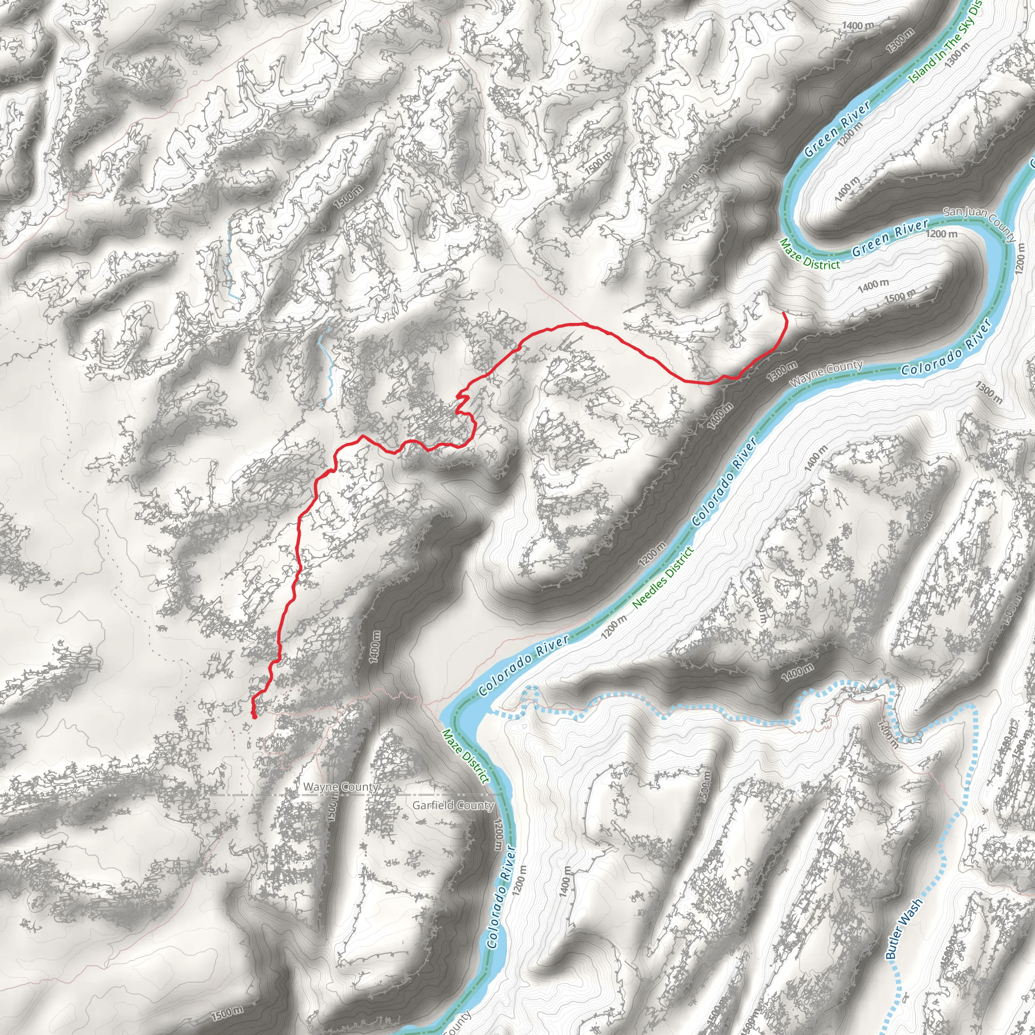 Beehive Arch Trail mobile static map