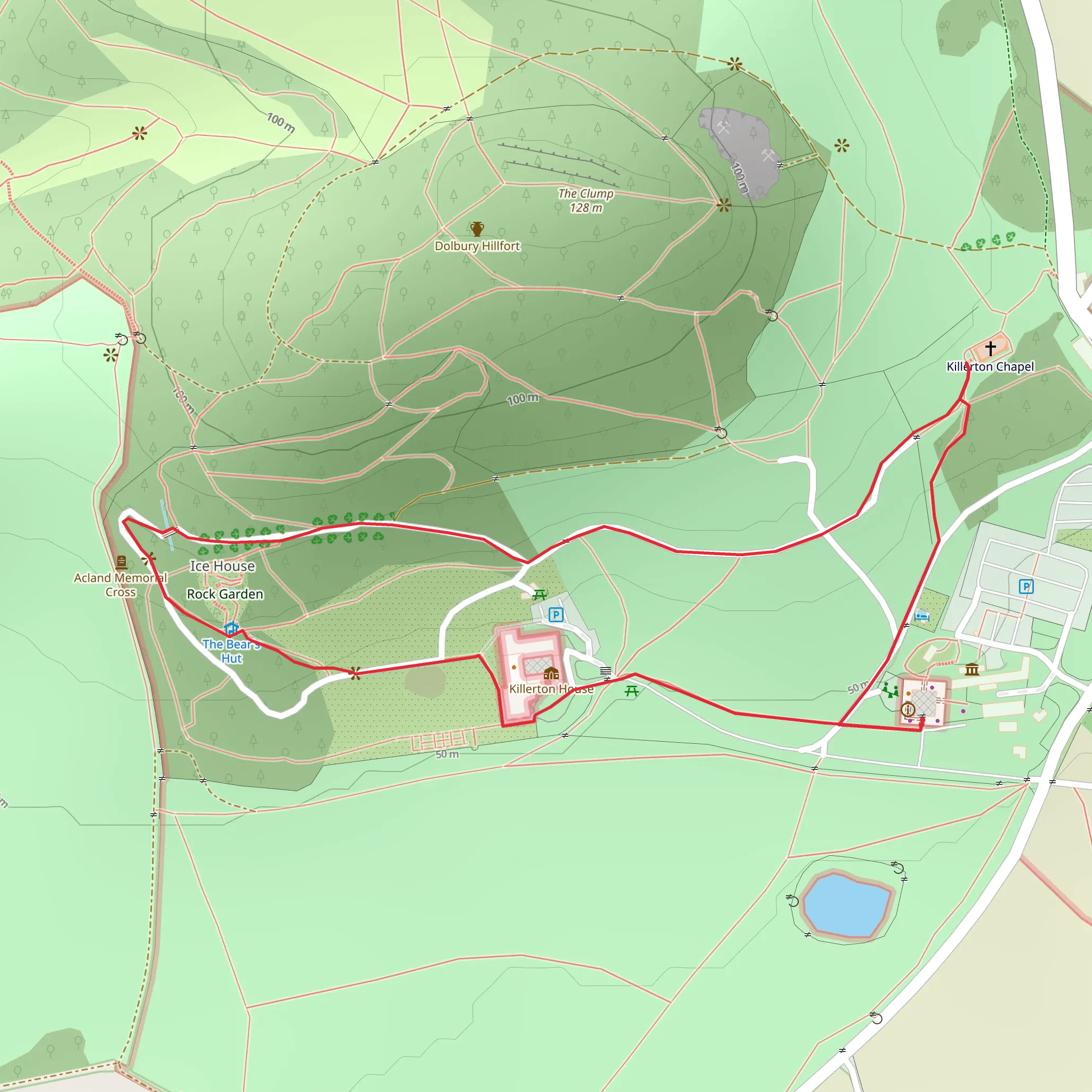 Acland Walk mobile static map
