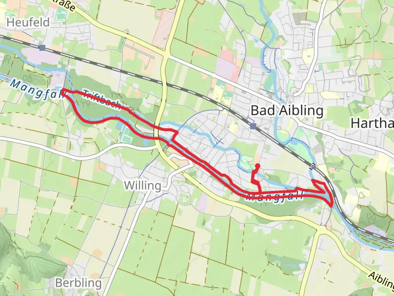 Mangfall via Bad Aibling and Mittel