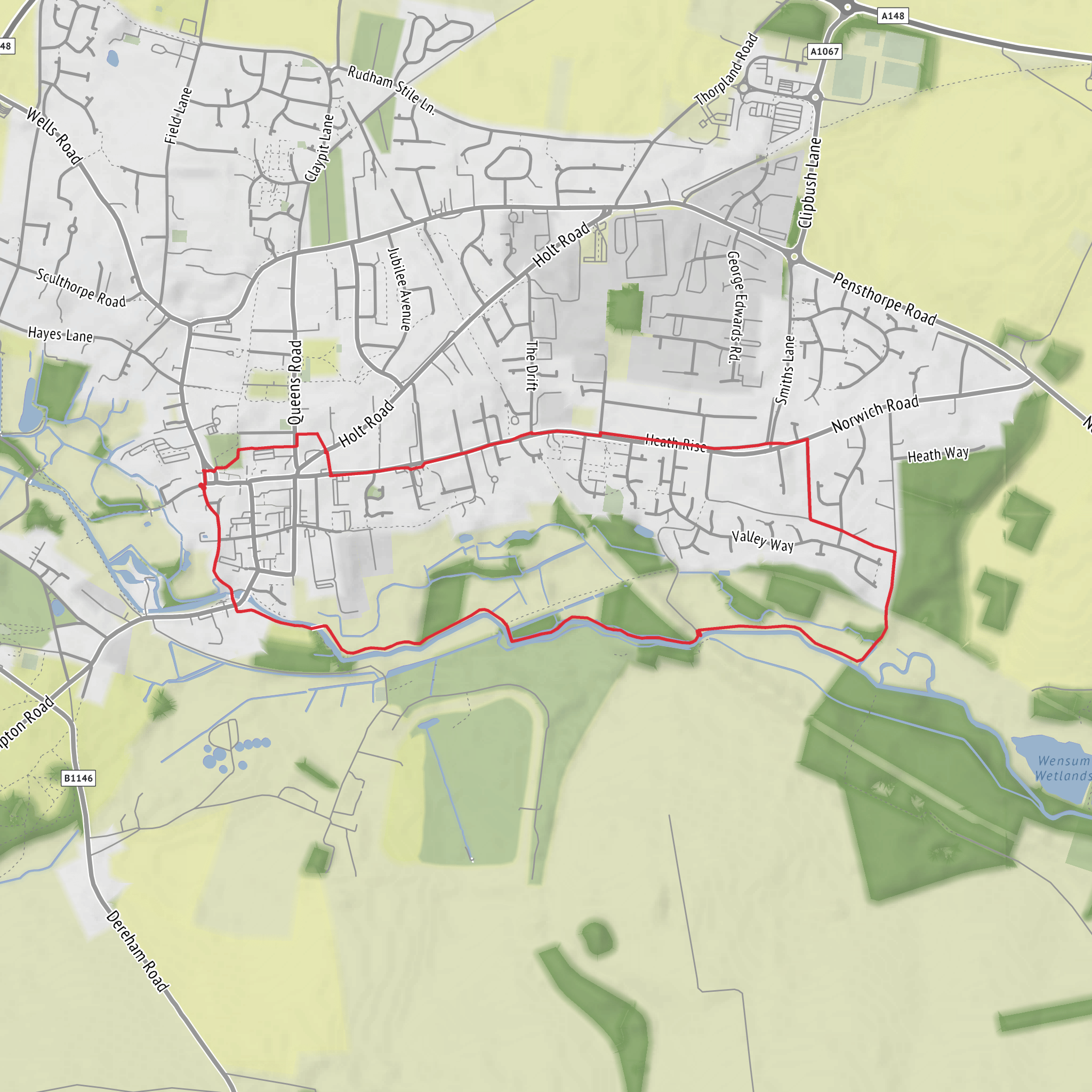 Grove House Loop - Fakemham mobile static map