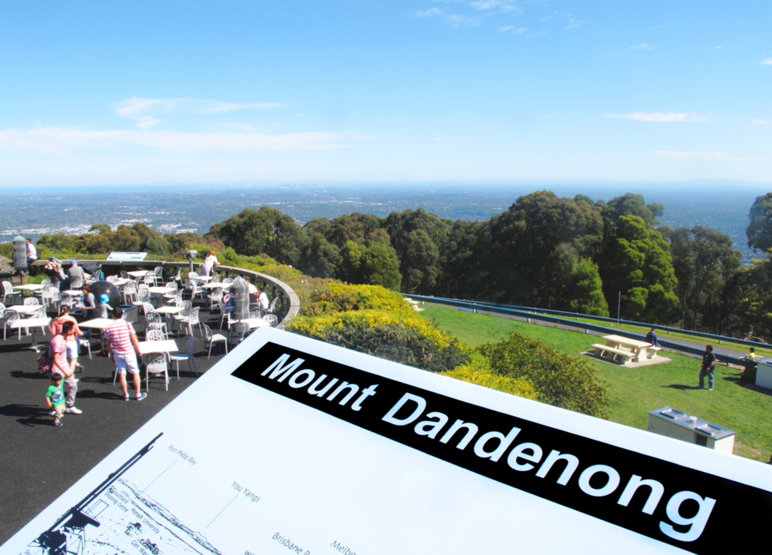 An image depicting the trail Mt Dandenong Triple Track and its surrounding area.