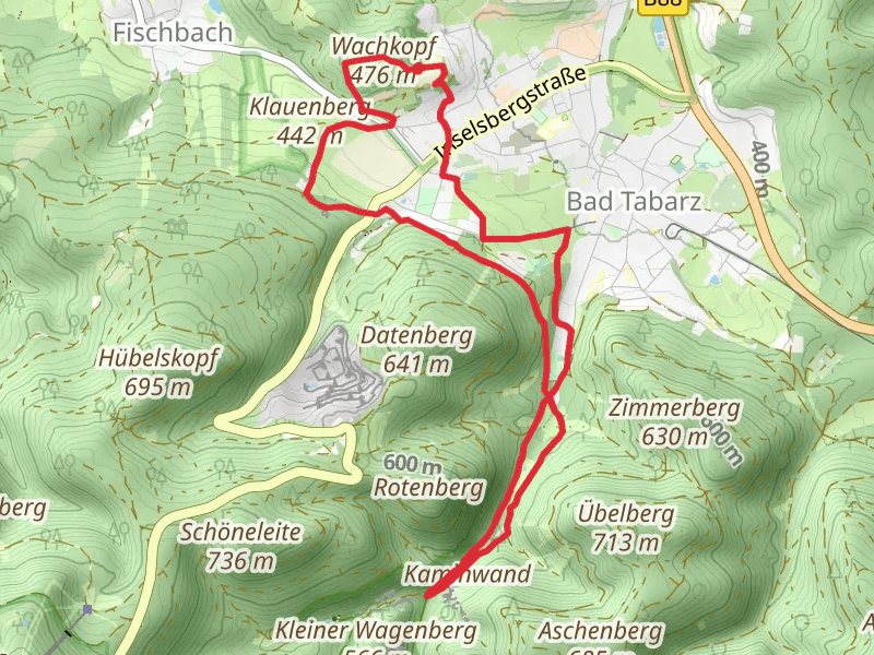 Wachkopf via Kneipp-Kurmeile, Rennsteig-Leiter Tabarz and Inselsbergtour