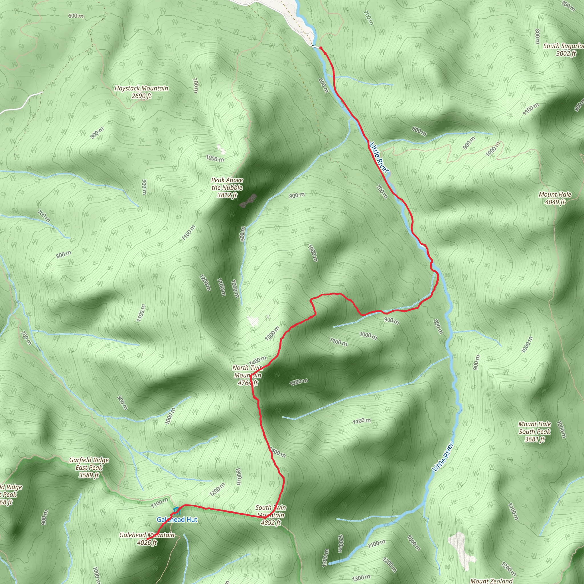 Galehead Mountain via North Twin Trail mobile static map