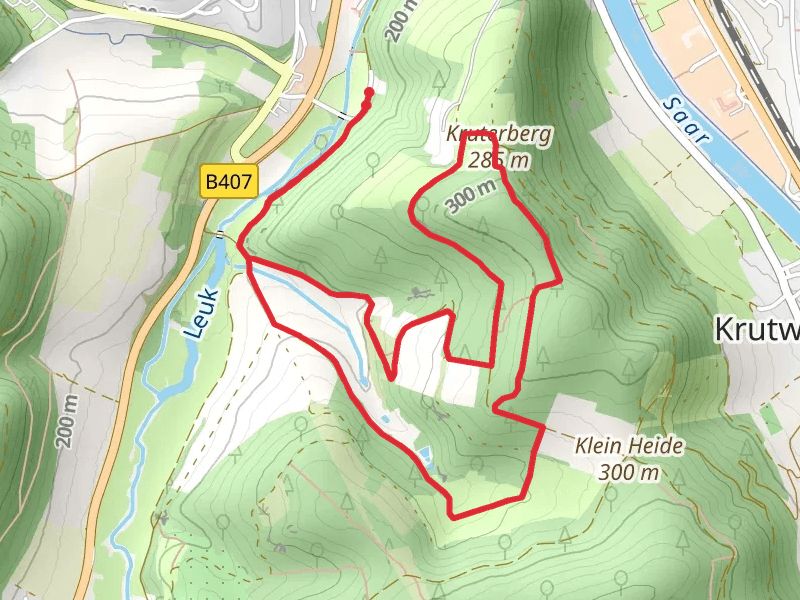 Kruterberg and Blick auf die Saarburg Loop