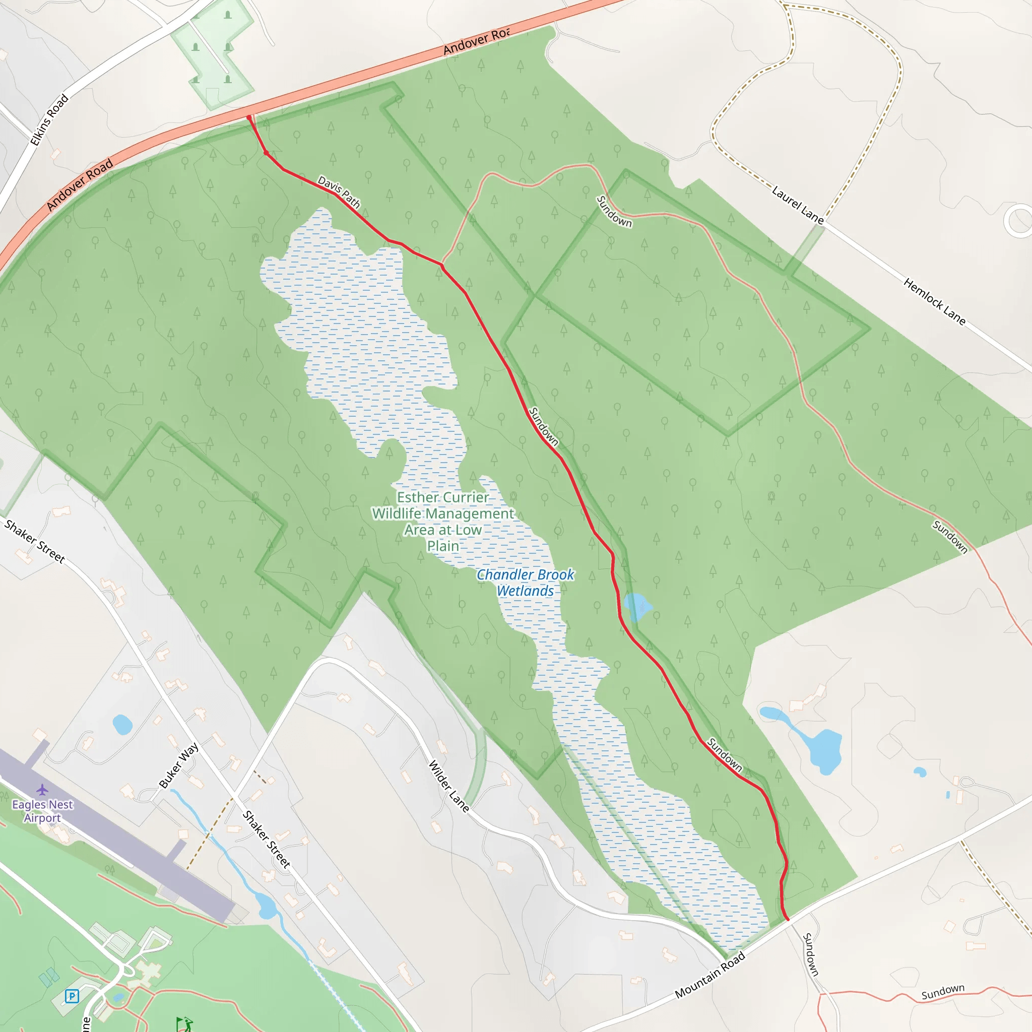 Low Plains Natural Area Trail mobile static map