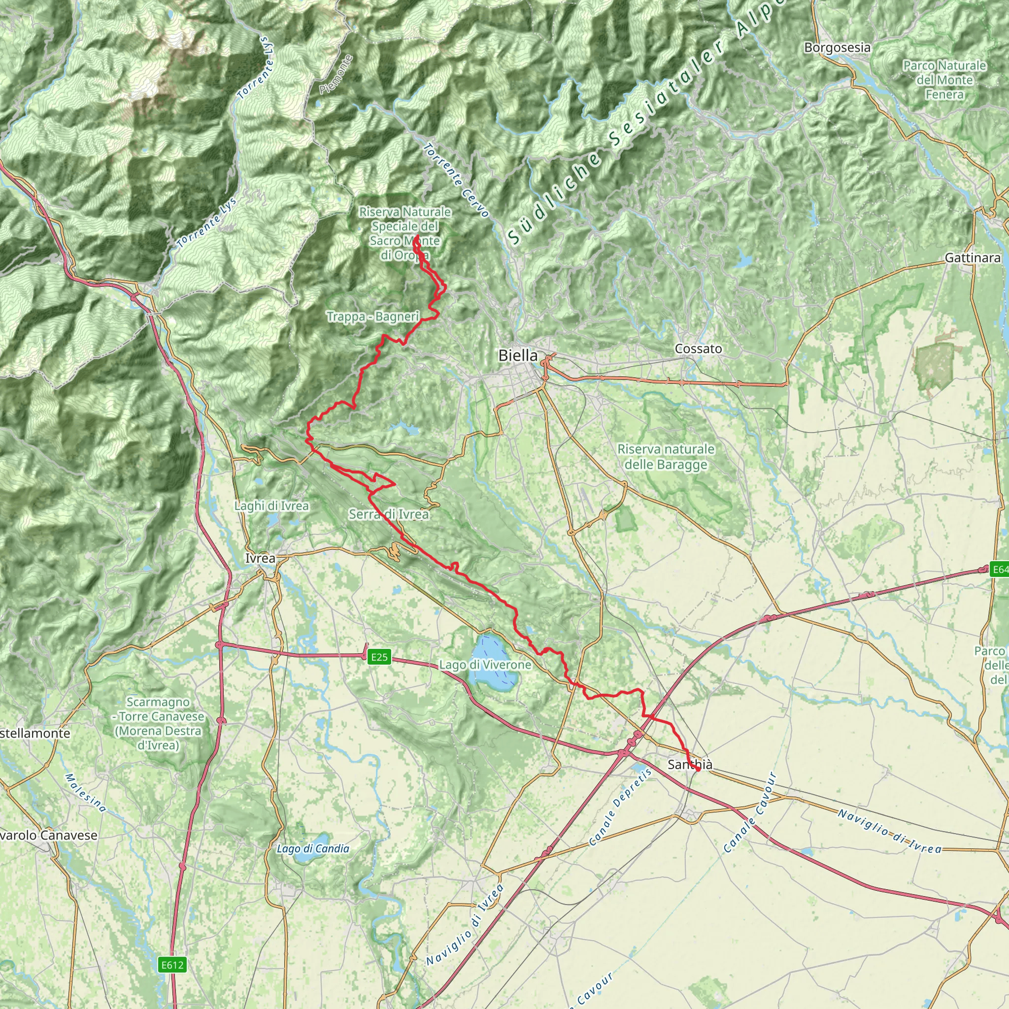 Cammino De Oropa mobile static map