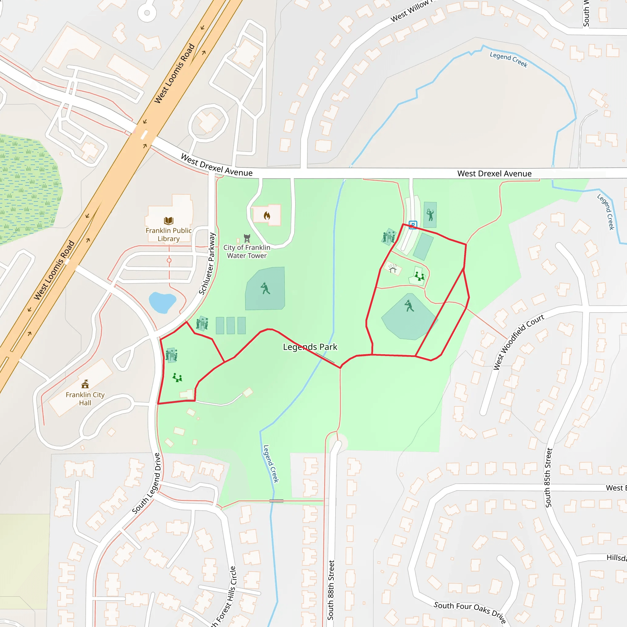 Legends Park Loop mobile static map