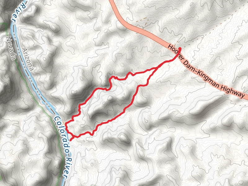 White Rock Canyon Trail and Arizona Hot Springs Trail Loop