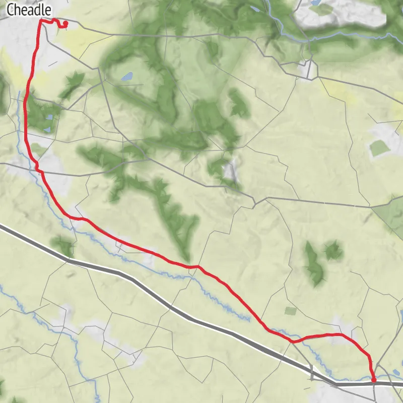 East Staffordshire Cycling mobile static map