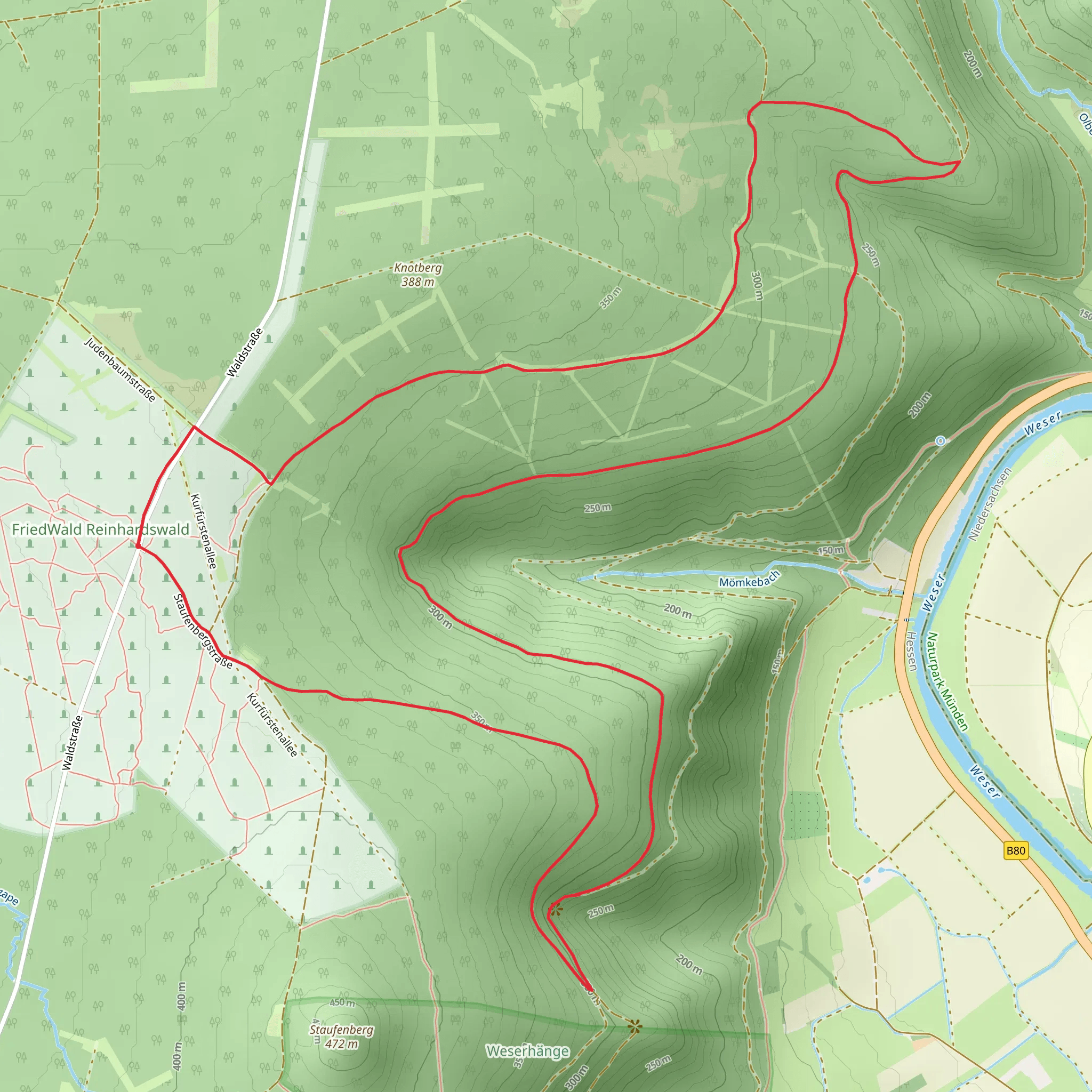 Friedwald Reinhardwald Loop mobile static map