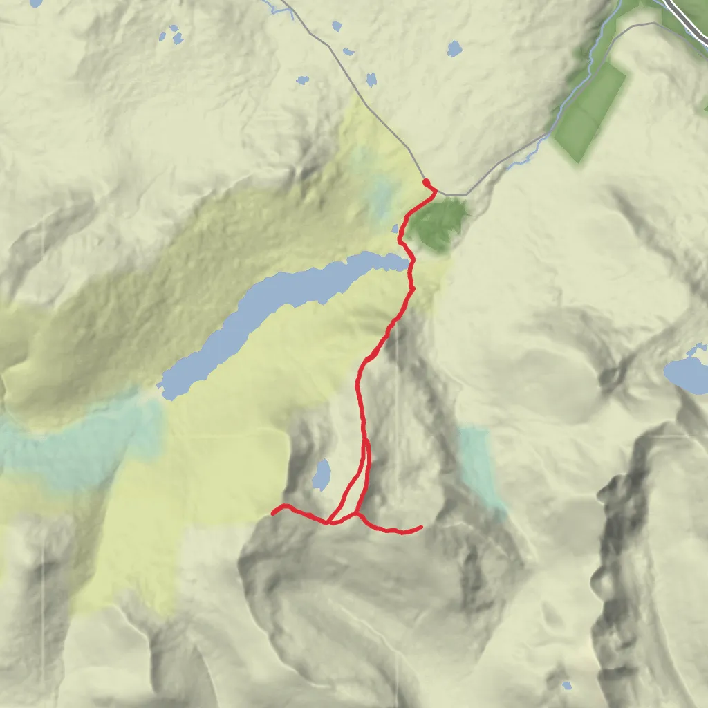 Sgùrr Breac & A' Chailleach - Western Fannichs mobile static map