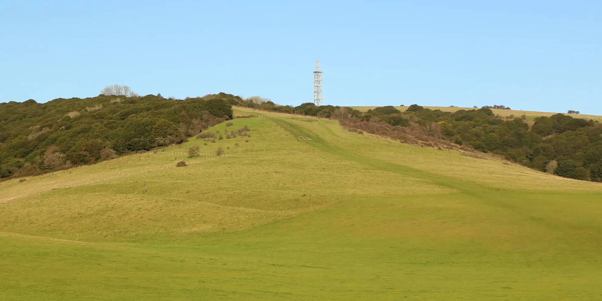 An image depicting the trail Butser Hill Circular and its surrounding area.